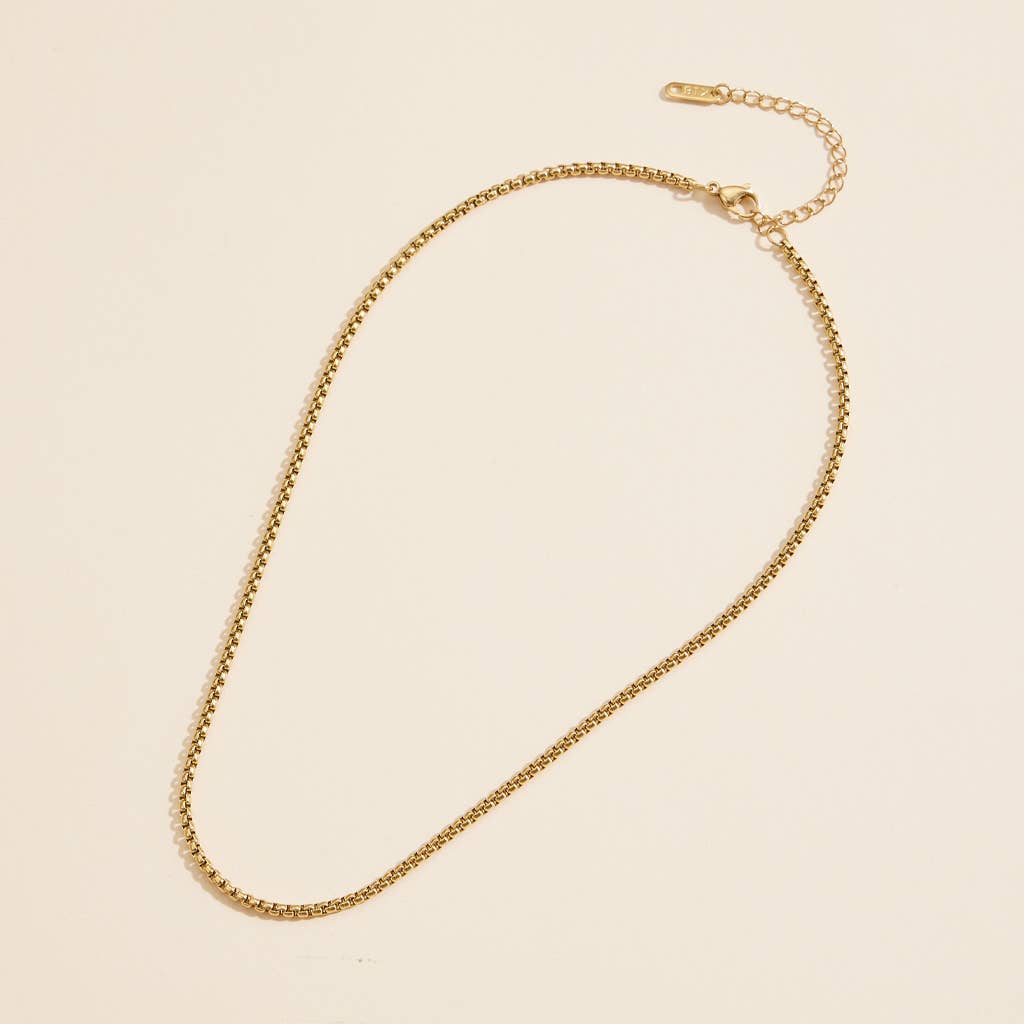 Venetian Link 18K Gold Dip Stainless Steel Necklace