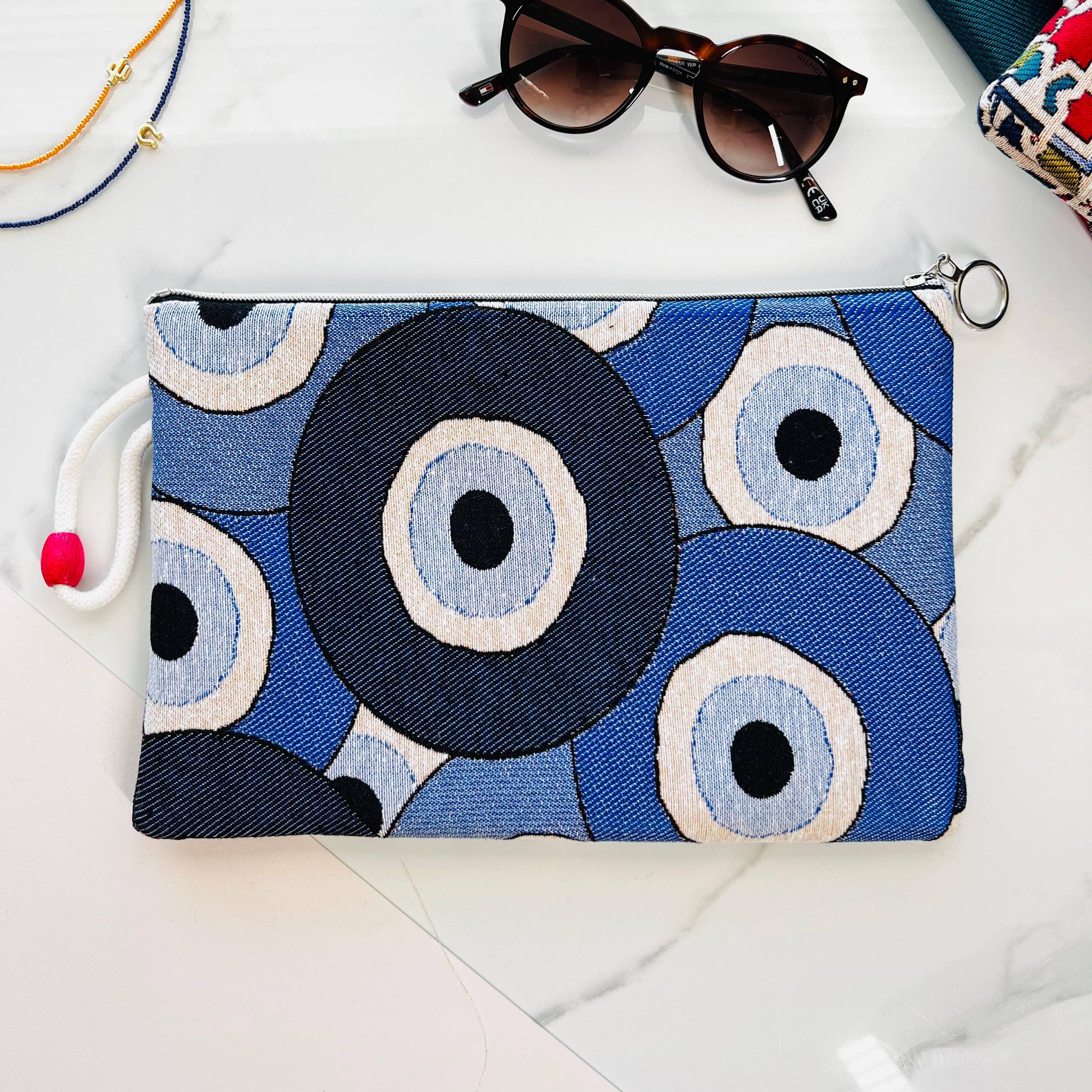 Umays Boho - Evil Eye Clutch Purse, Boho Clutch, Wristlet Clutch