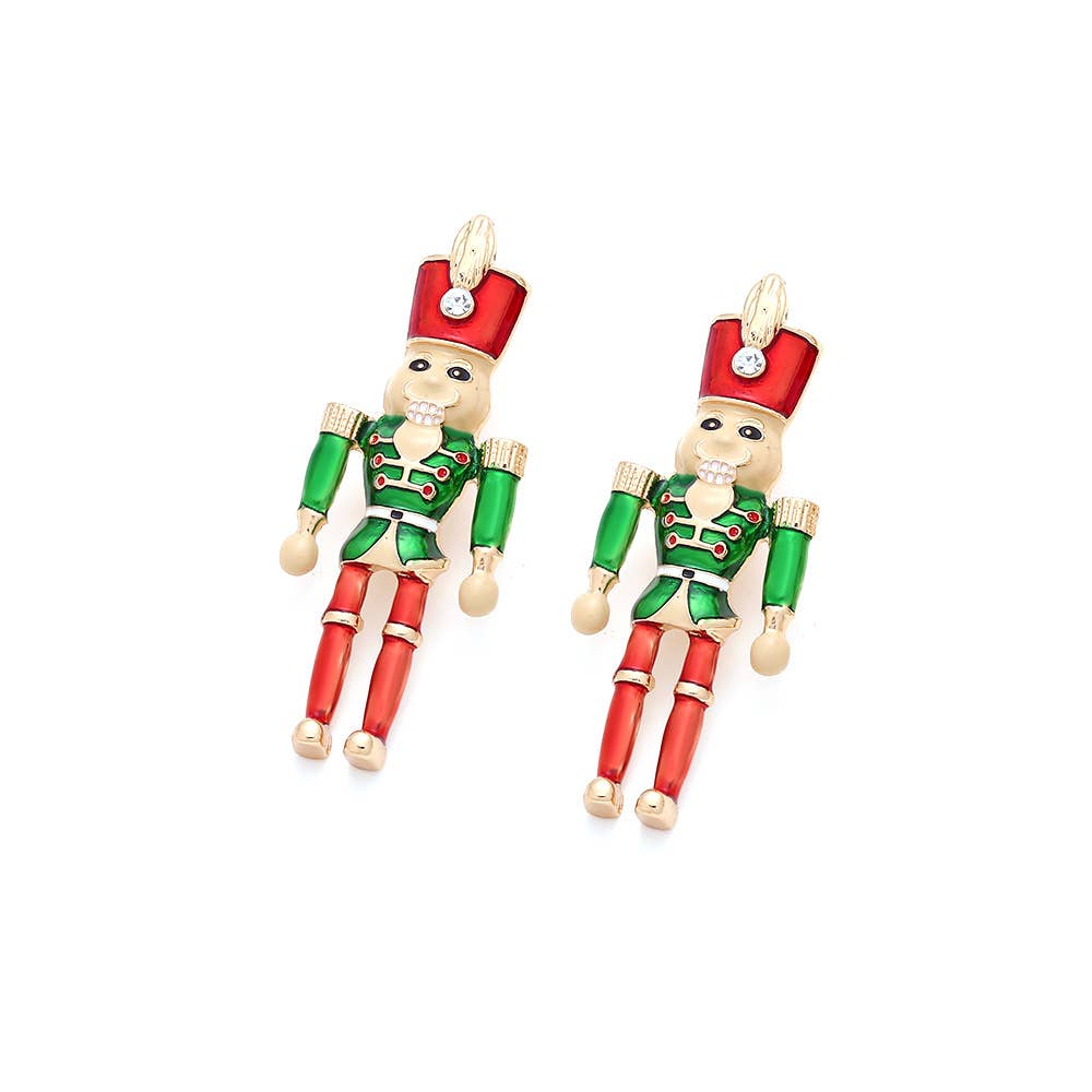 Nutcracker Soldier Alloy Earrings