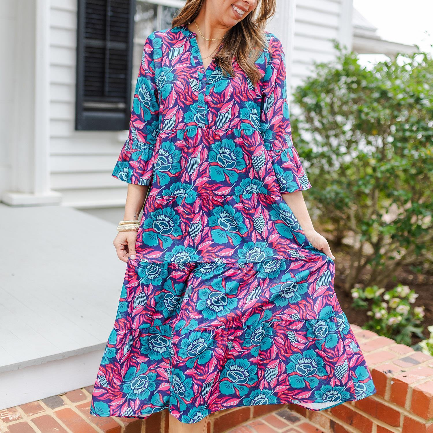 Benette Maxi Dress in Lovestruck Teal