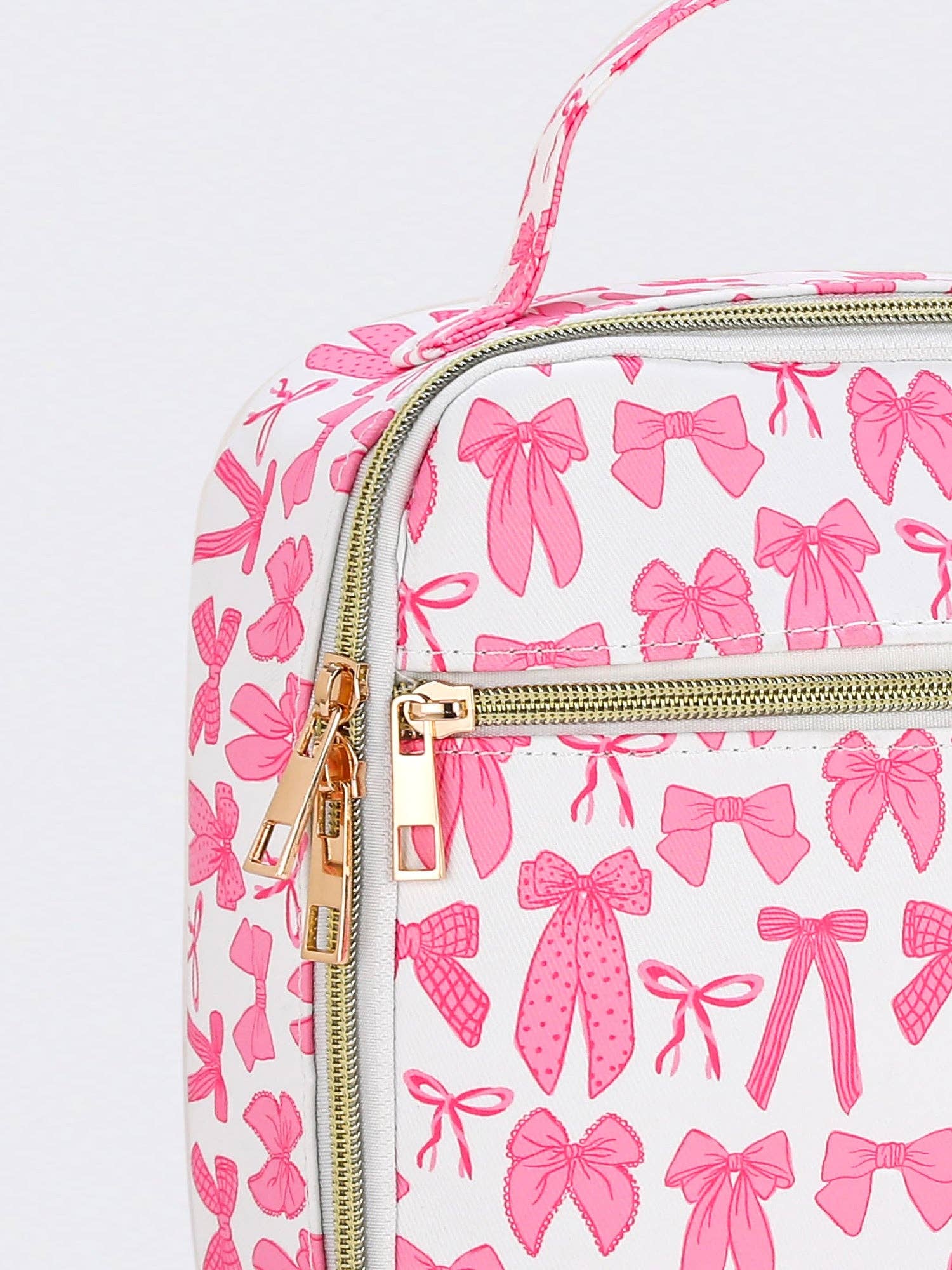 Bow Printed Canvas Lunch Boxes Bag