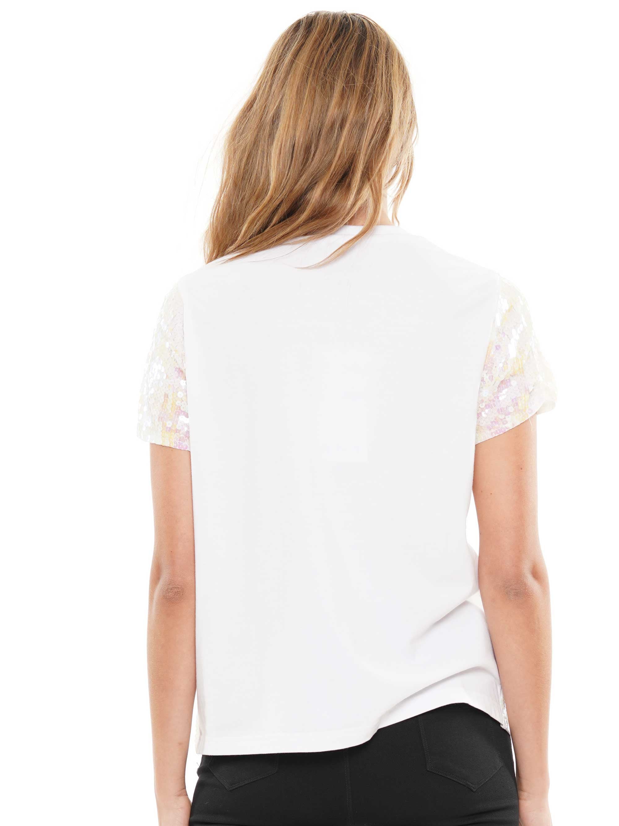 BRIDE TO BE White Sequin T-Shirt