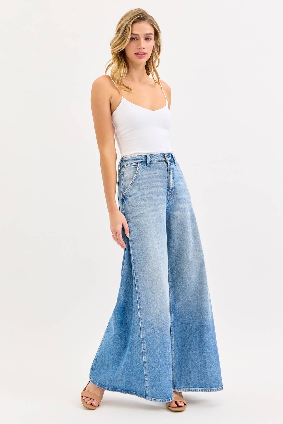 Cello High Rise Super Wide Leg jeans