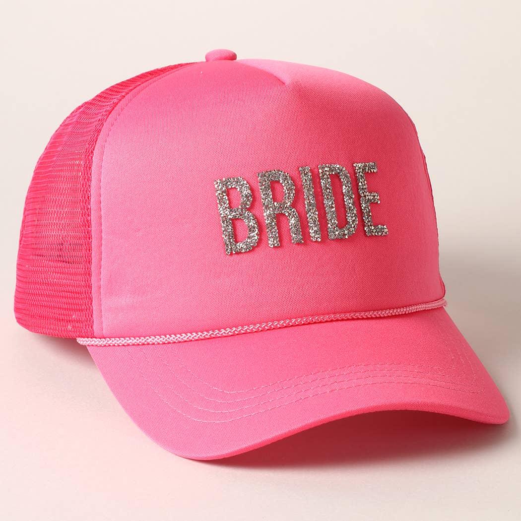 Glitter Letter Bride Patch Foam Trucker Hat