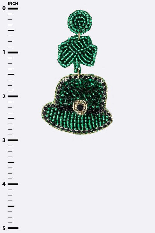 Iconic Beaded Saint Patricks Day Earrings