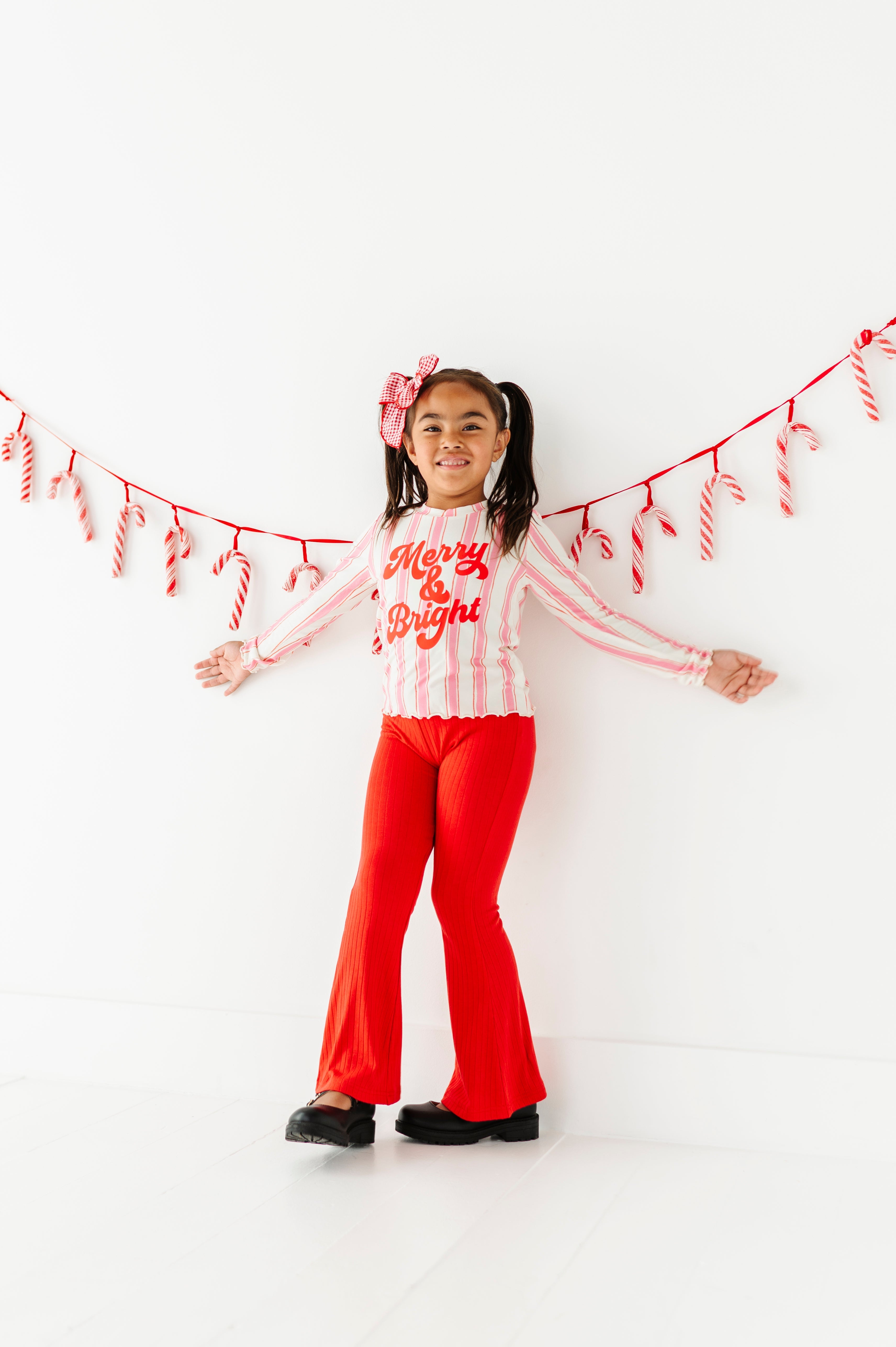Holly Red Flare Pants | RIBBED FLARES