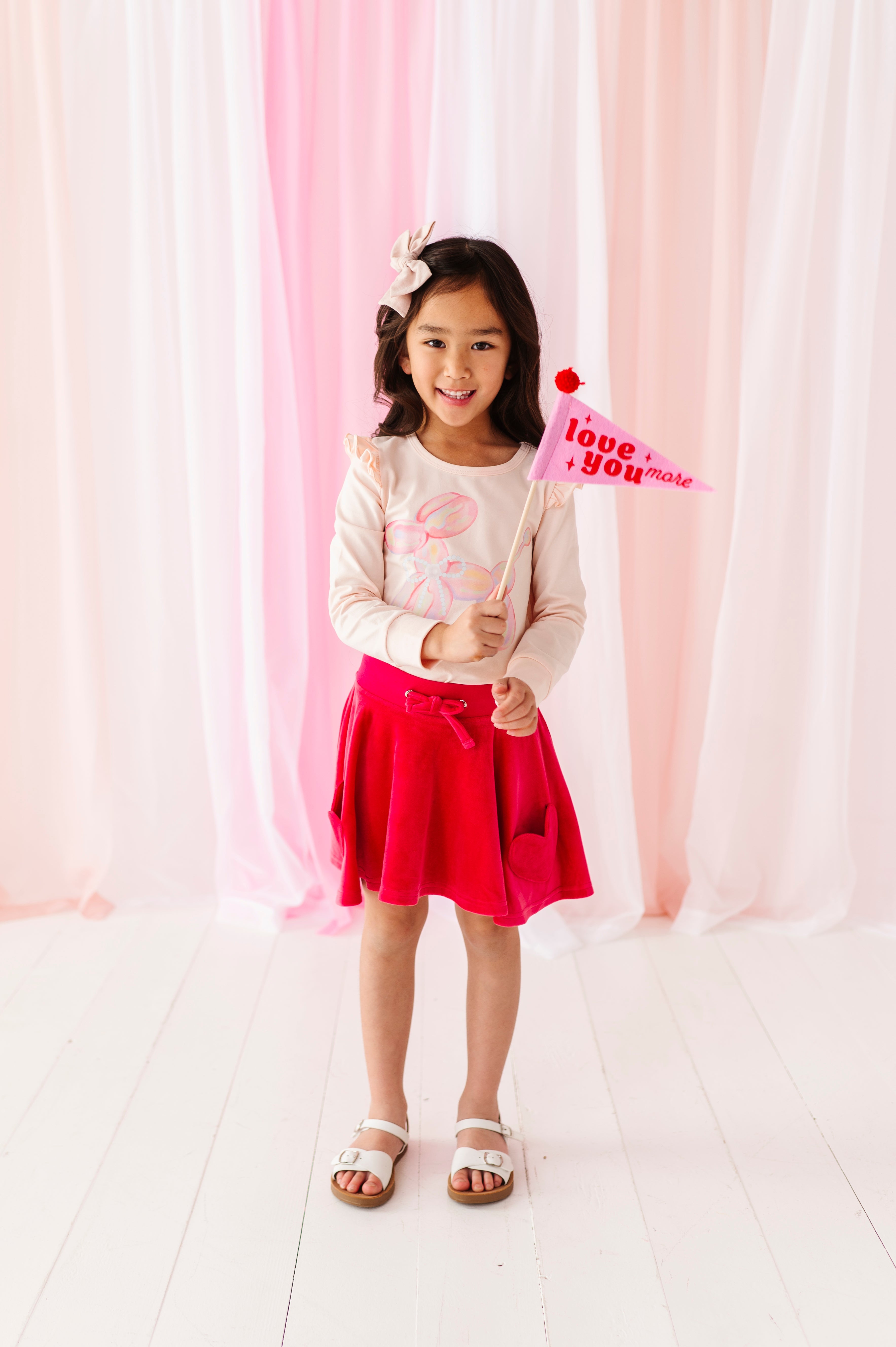 Balloon Dog | Pink Ruffle Long Sleeve