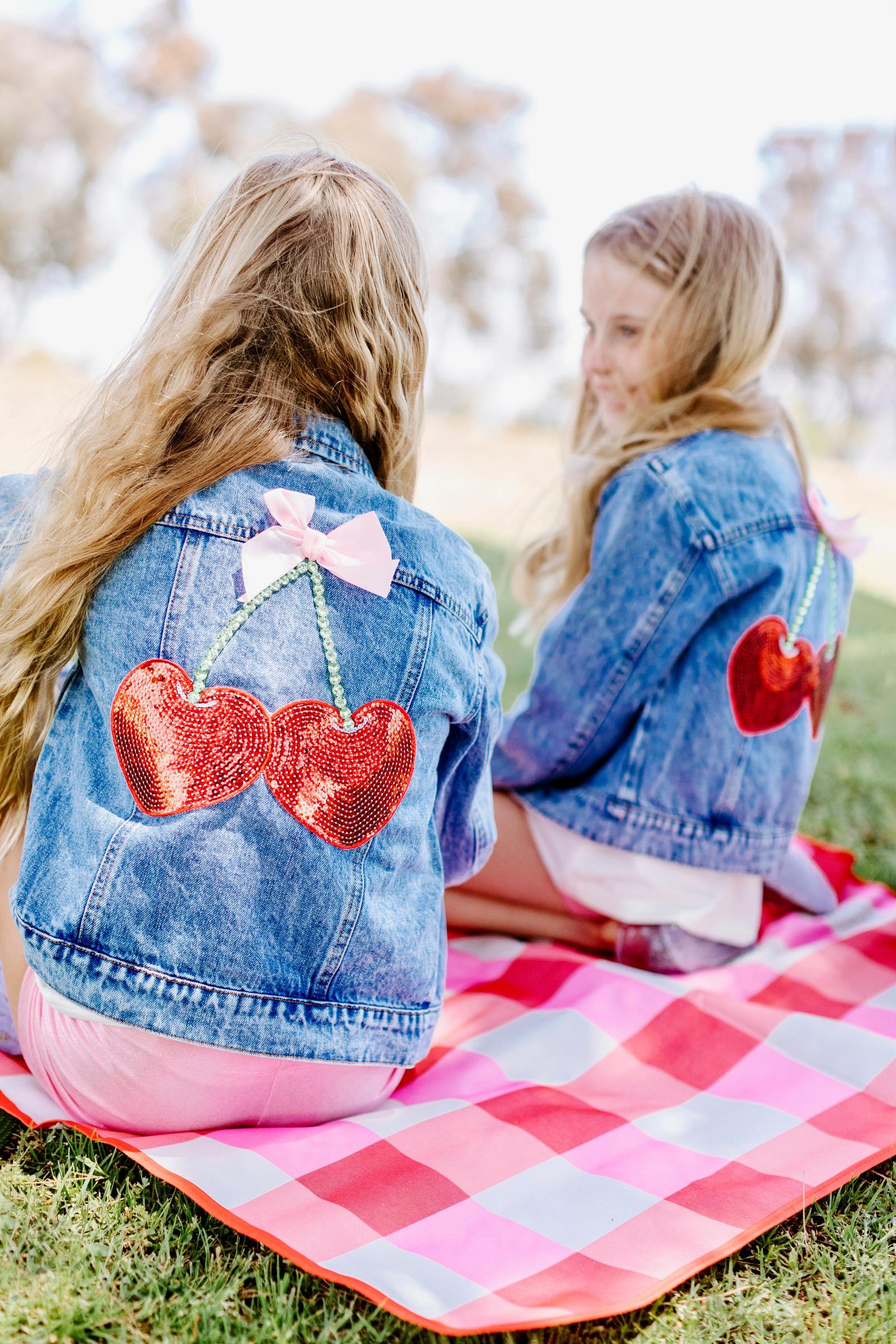 Cherry and Bow Denim Jacket