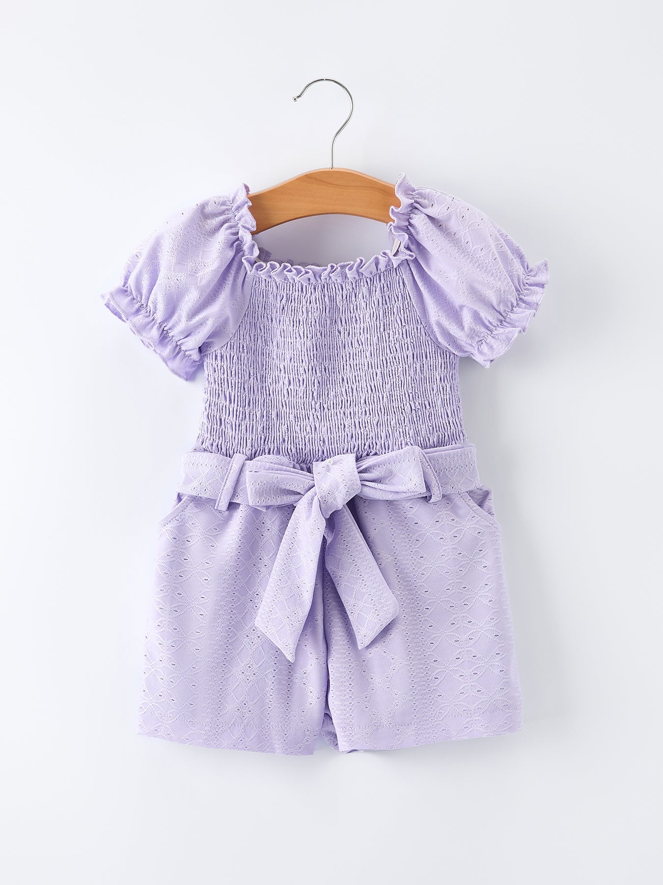 Spring Purple Short-sleeved Girls Jumpsuit - Bexa Boutique