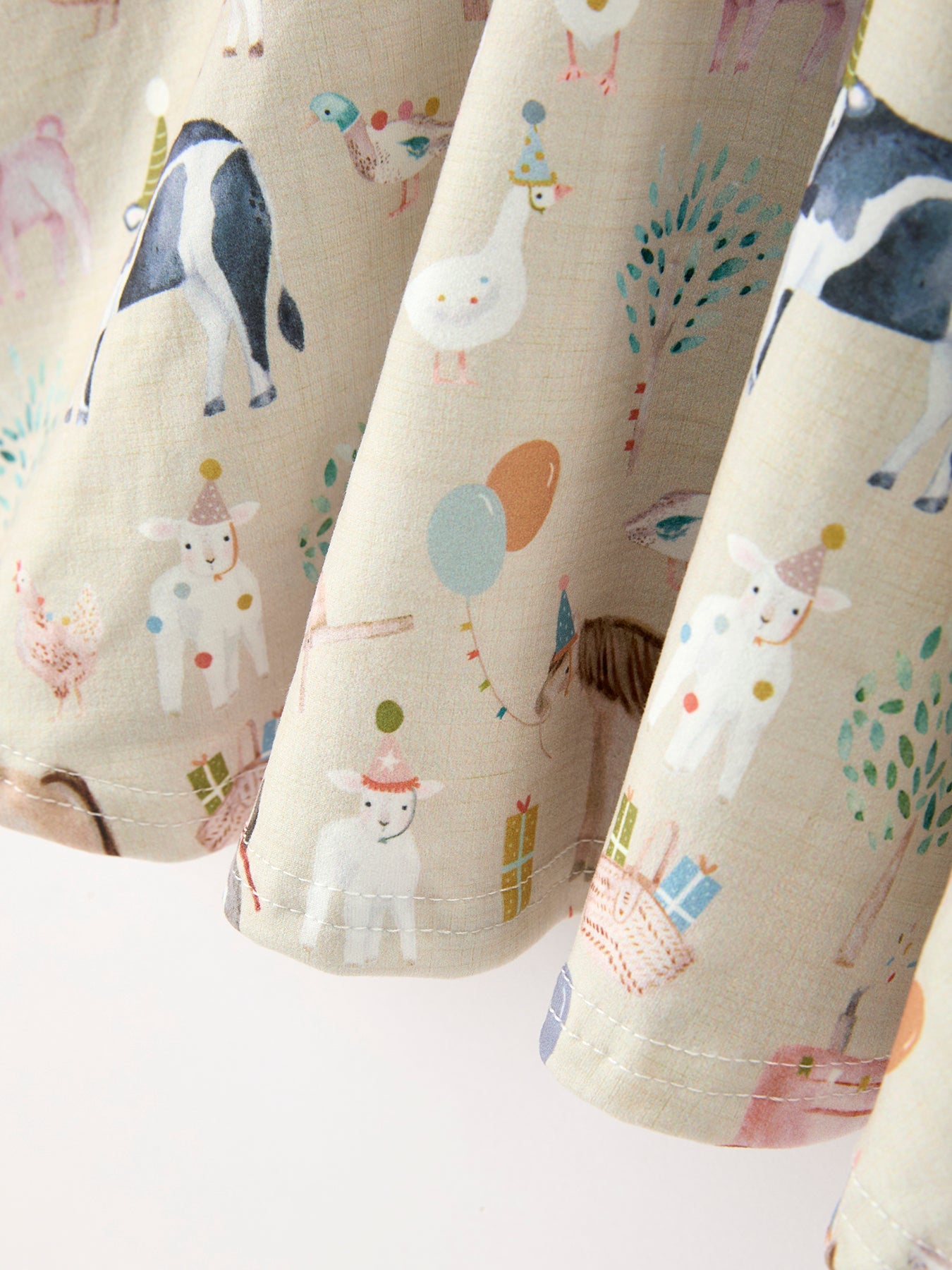 Farm Animal Birthday Twirl Girls Dress