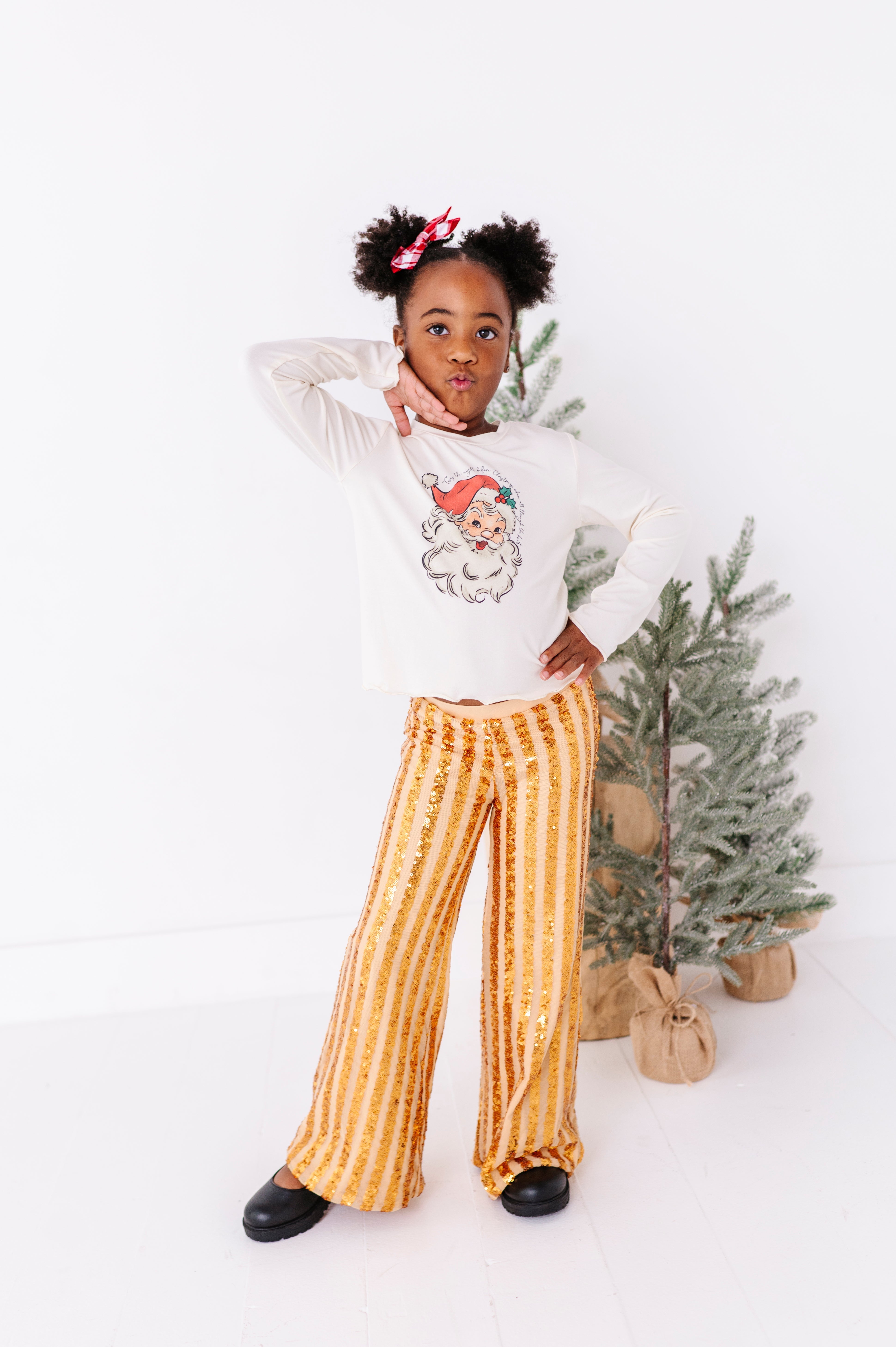 Jolly Santa Top| Bamboo Long Sleeve