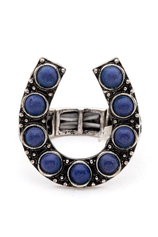 Horse Shoe Western Stretch Ring