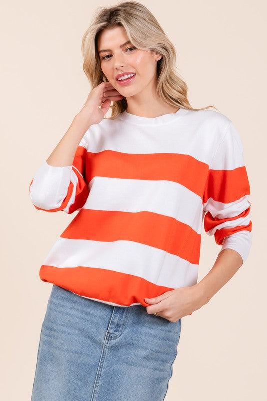 Stripe Lightweight Knit Sweater