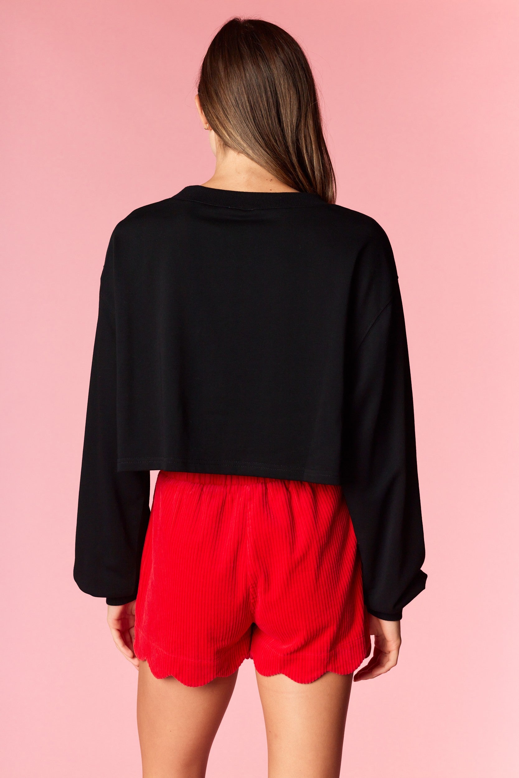 Nutcracker Embroidery Chenille Sweatshirt Black