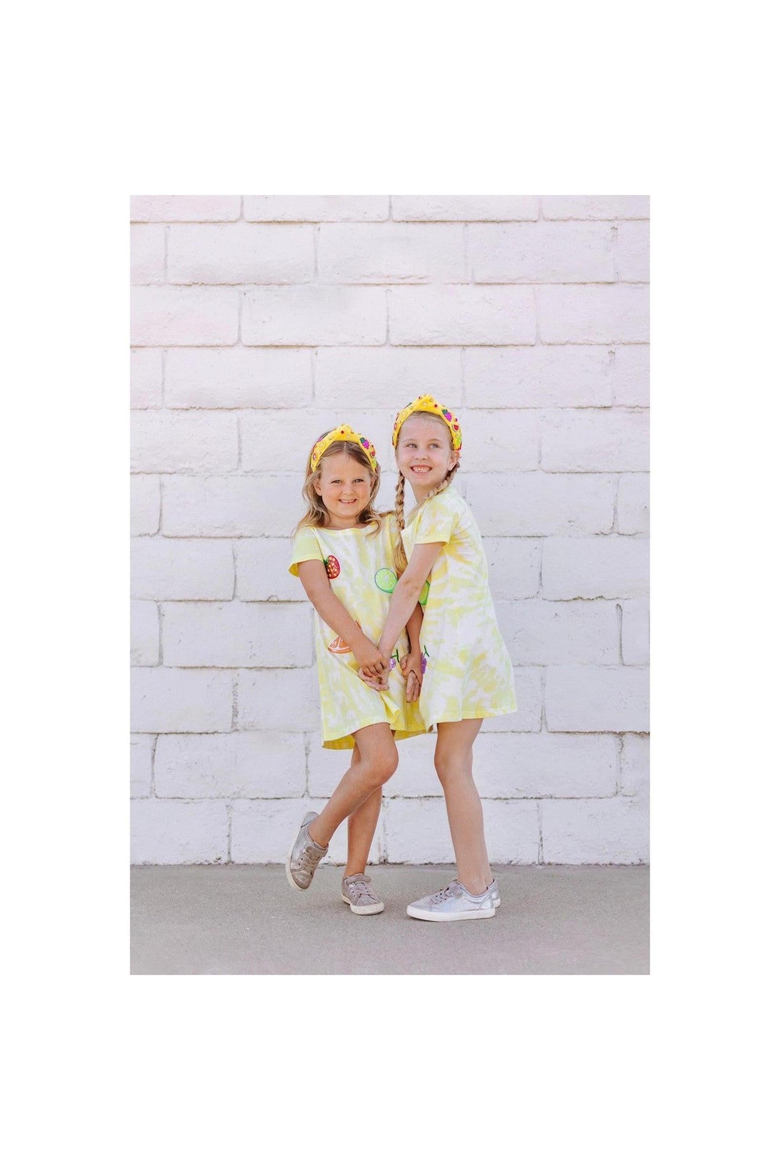 Tie Dye Patched Fruit Dress