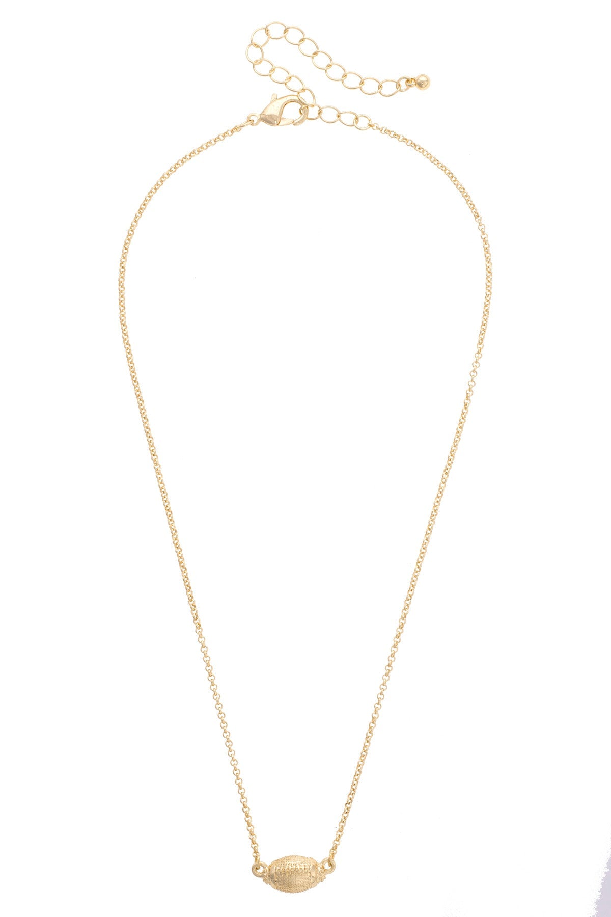 Football Necklace in Shiny Gold