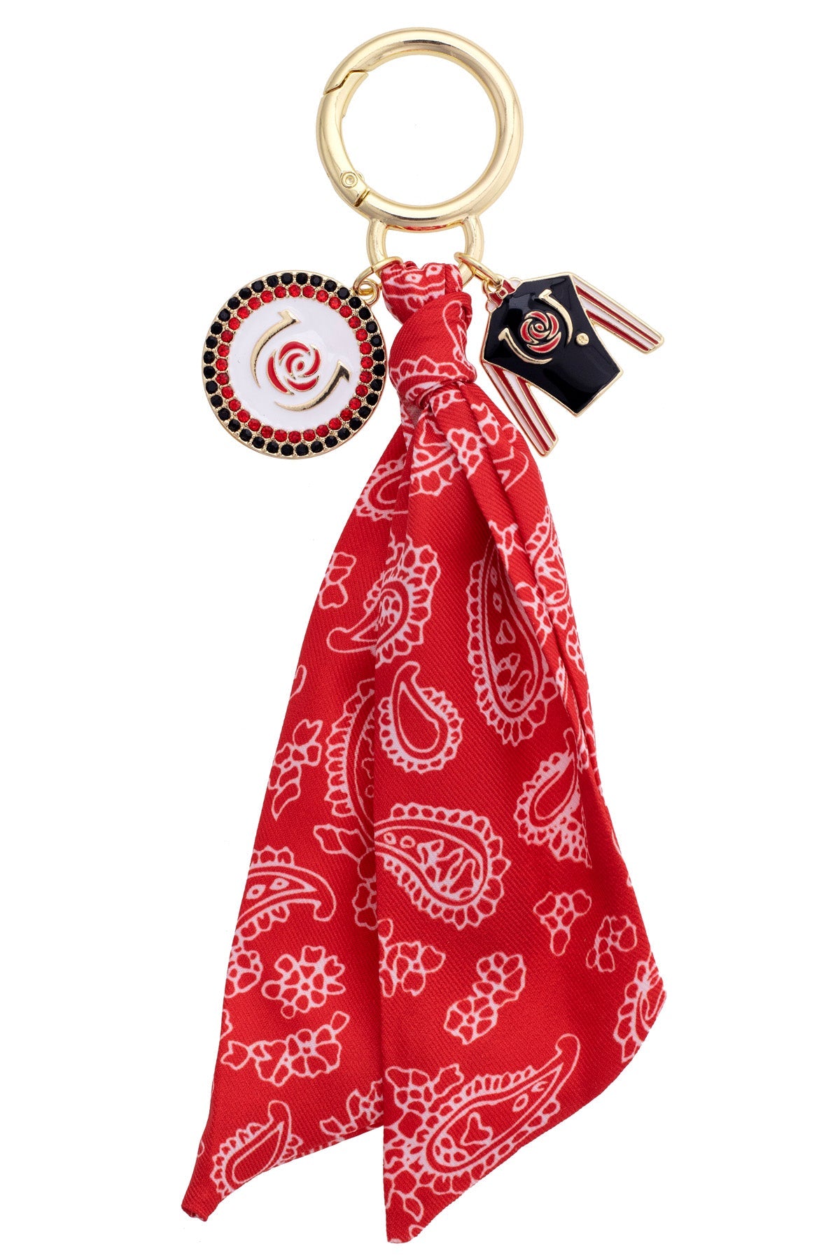 Kentucky Derby Bandana Bag Charm in Red