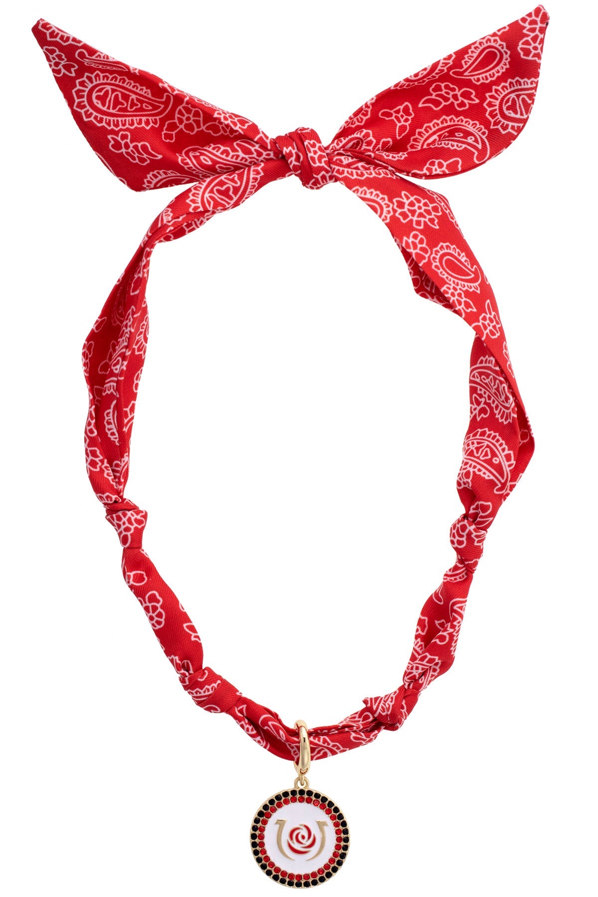 Kentucky Derby Bandana Scarf Necklace in Red