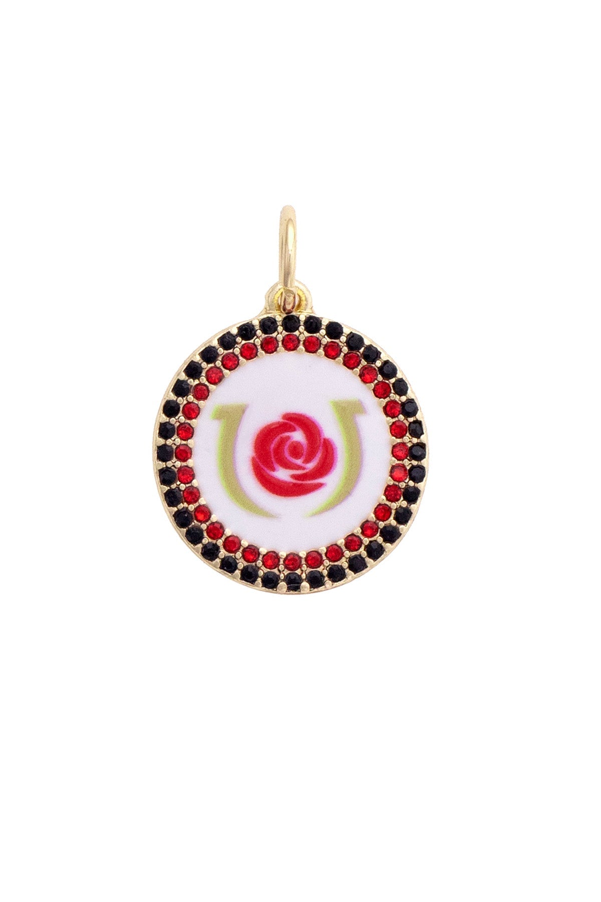 Kentucky Derby Pave Disc Charm in Multi