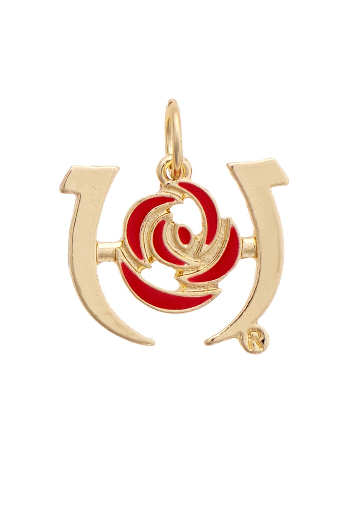 Kentucky Derby Logo Outline Charm in Shiny Gold