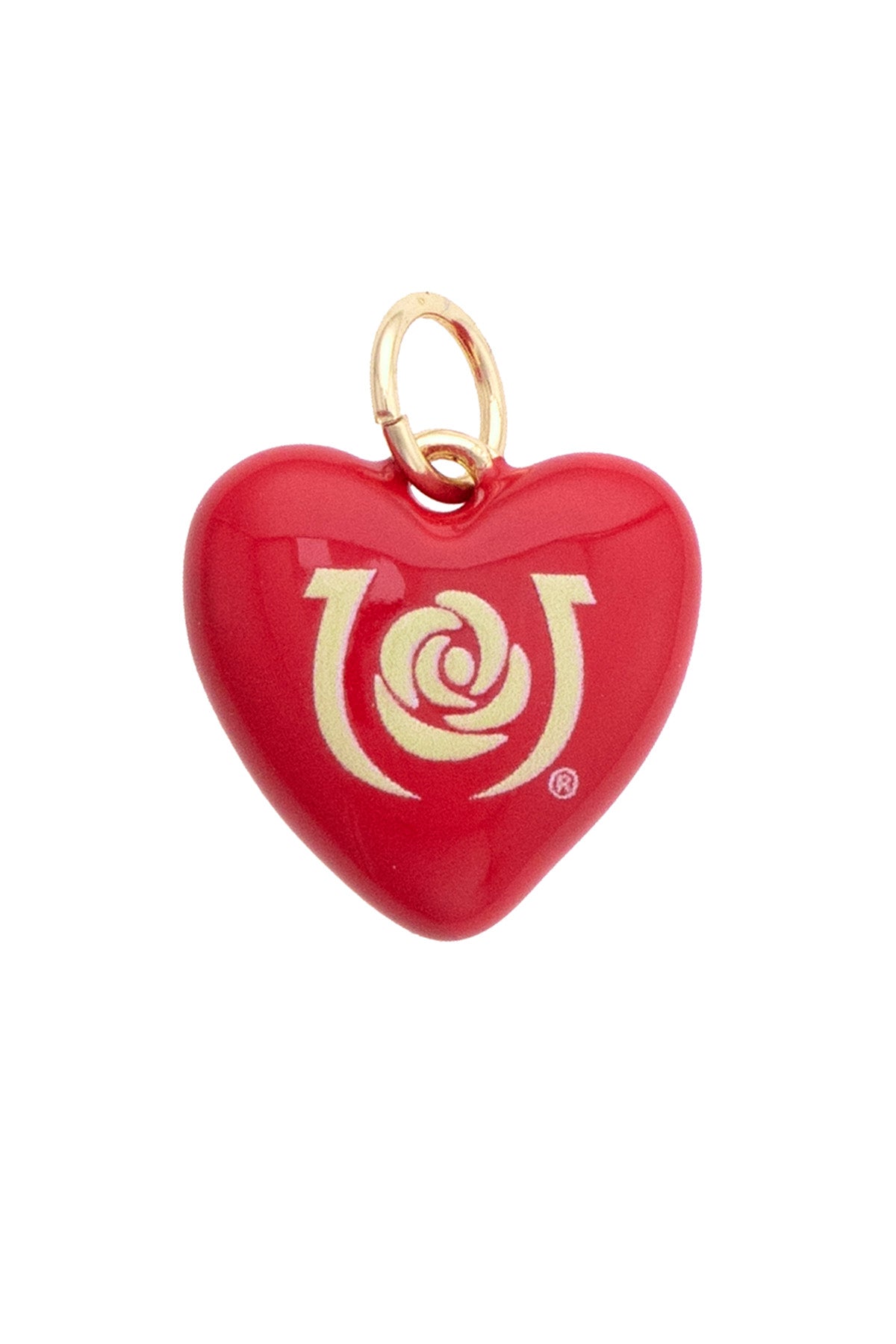 Kentucky Derby Enamel Heart Charm in Red