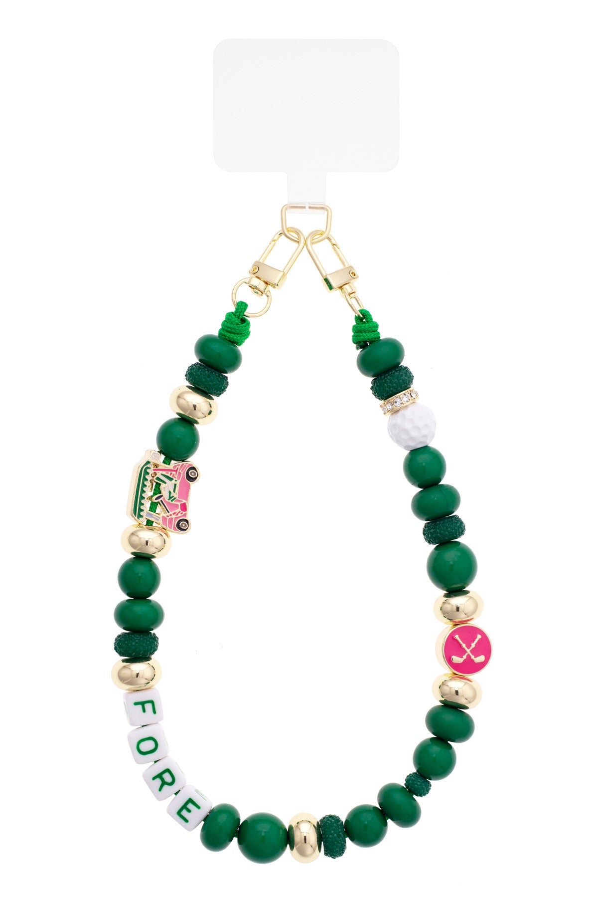 FORE Golf Beaded Wristlet in Green