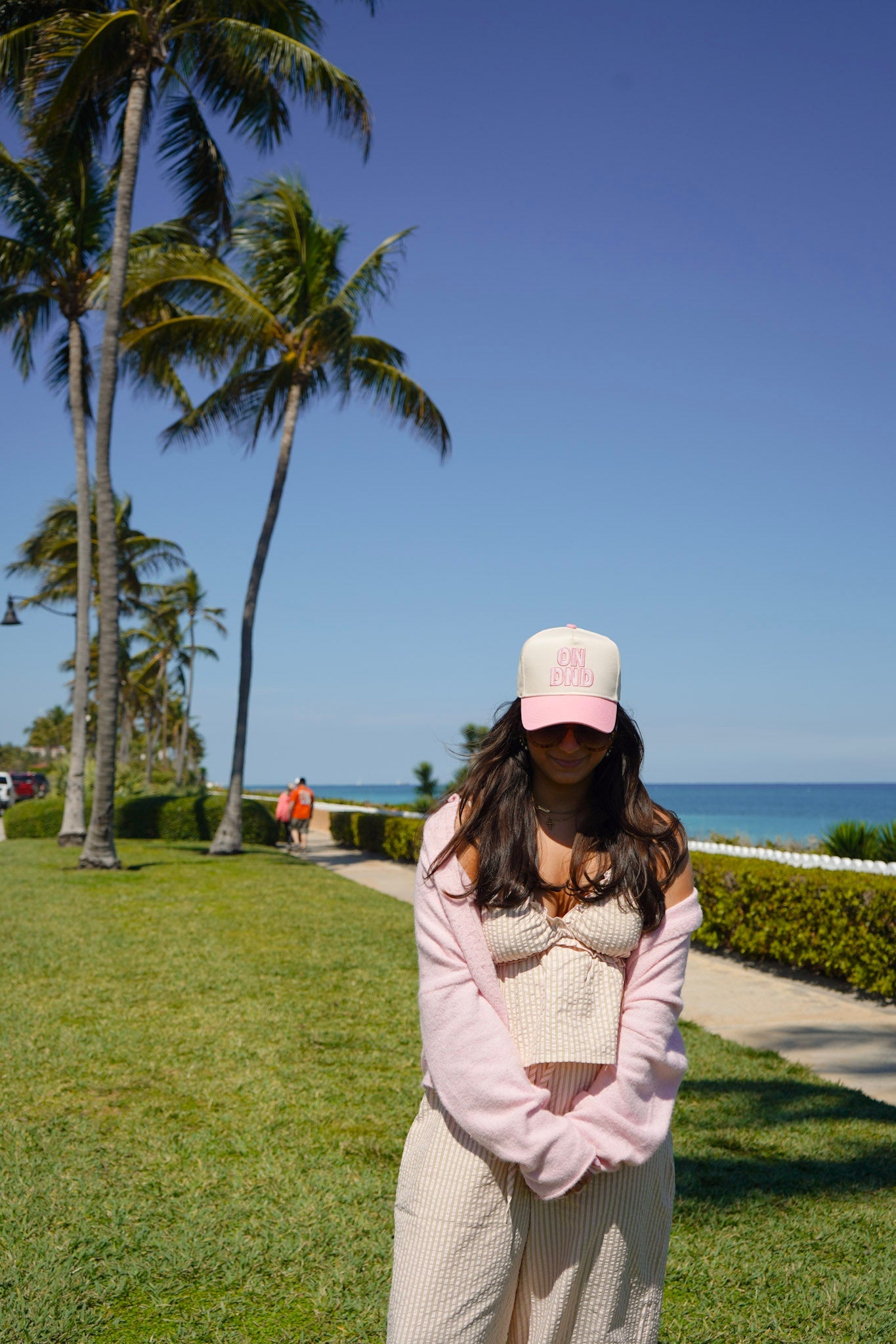 ON DND - Pink Vintage Trucker Hat