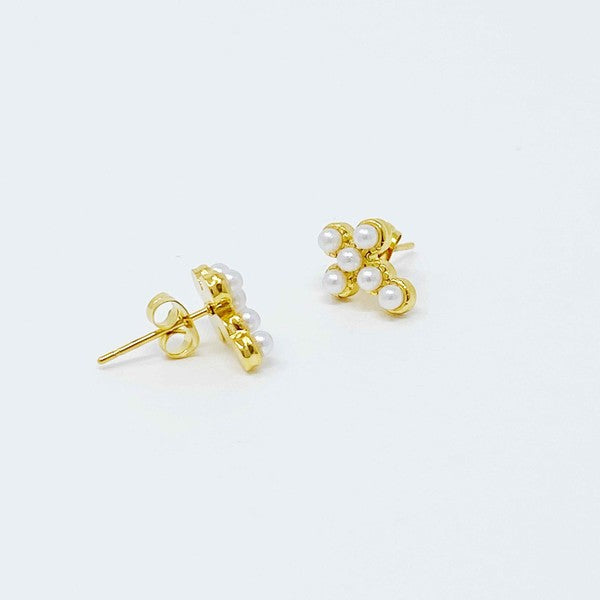 Dainty Cross Stud Earrings