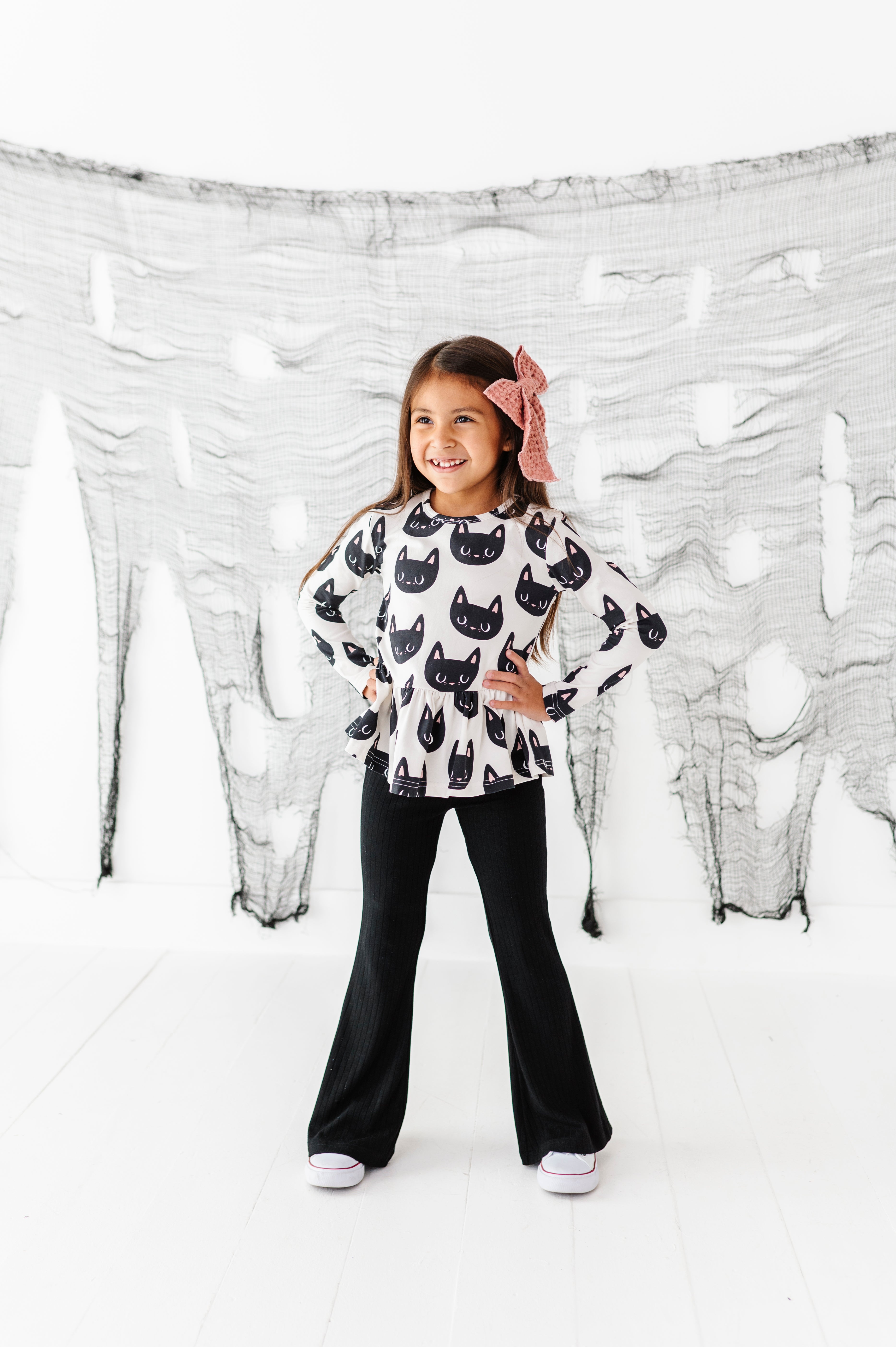 Black Cat Top| PEPLUM