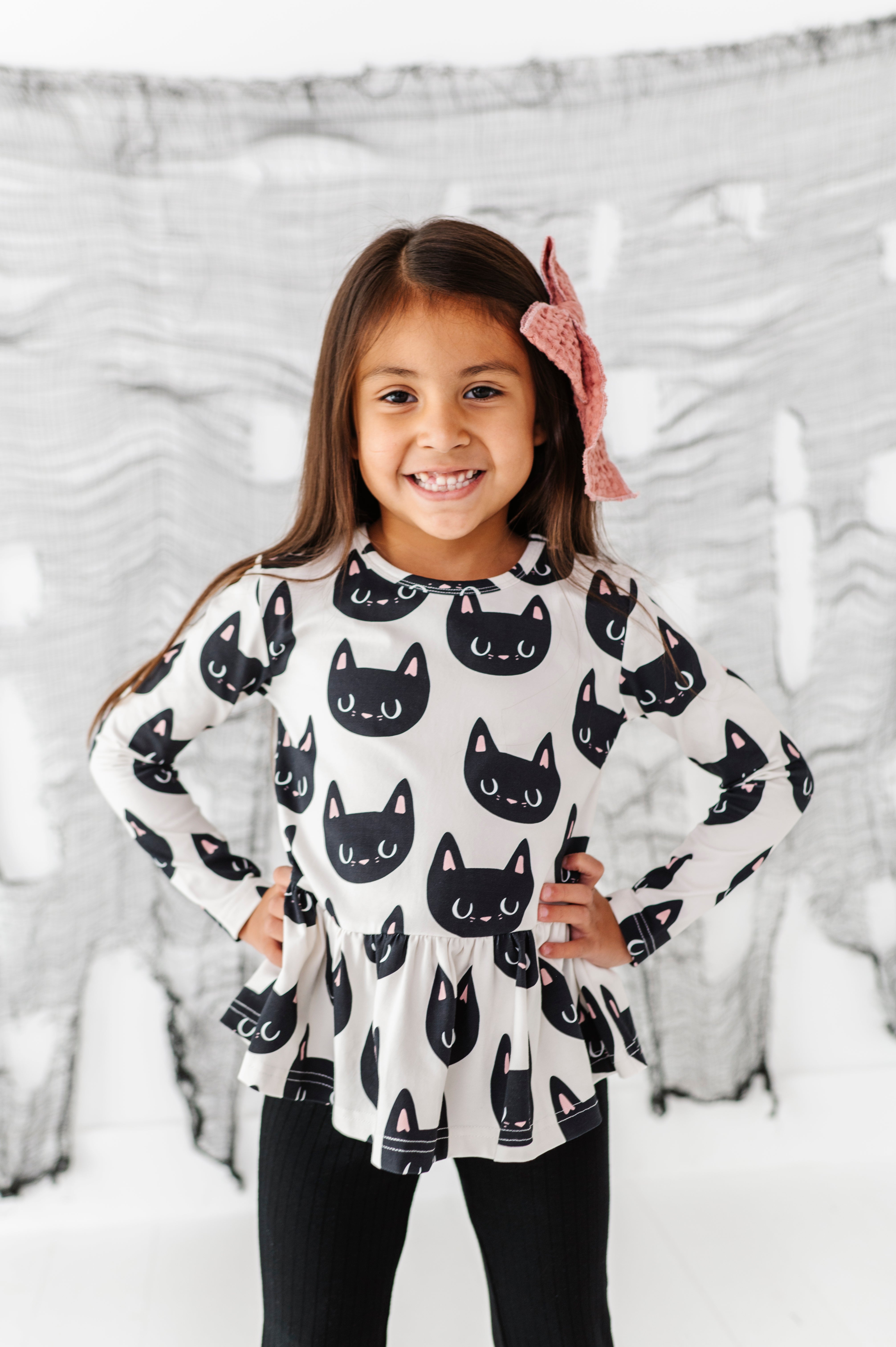 Black Cat Top| PEPLUM