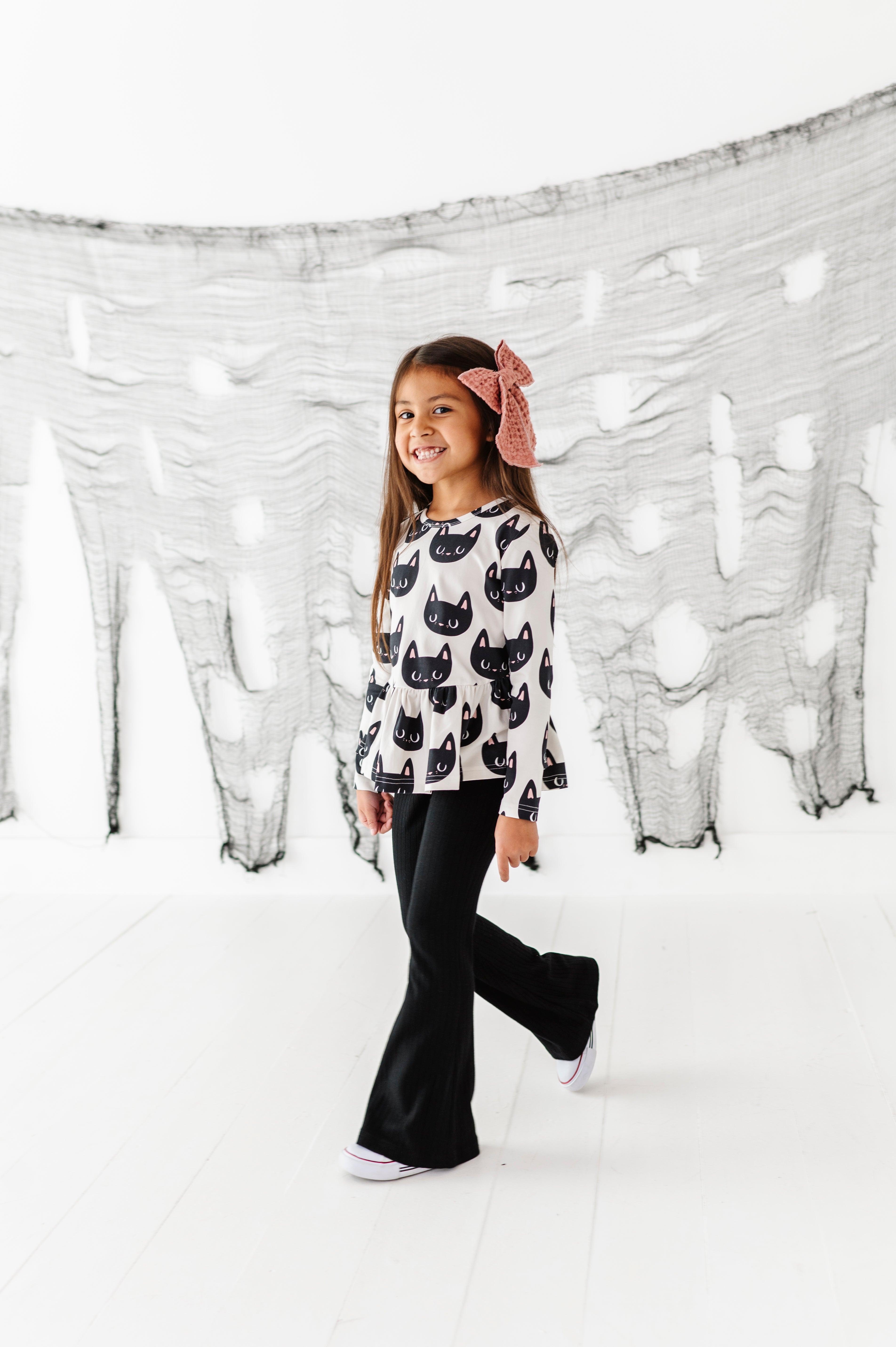 Black Cat Top| PEPLUM