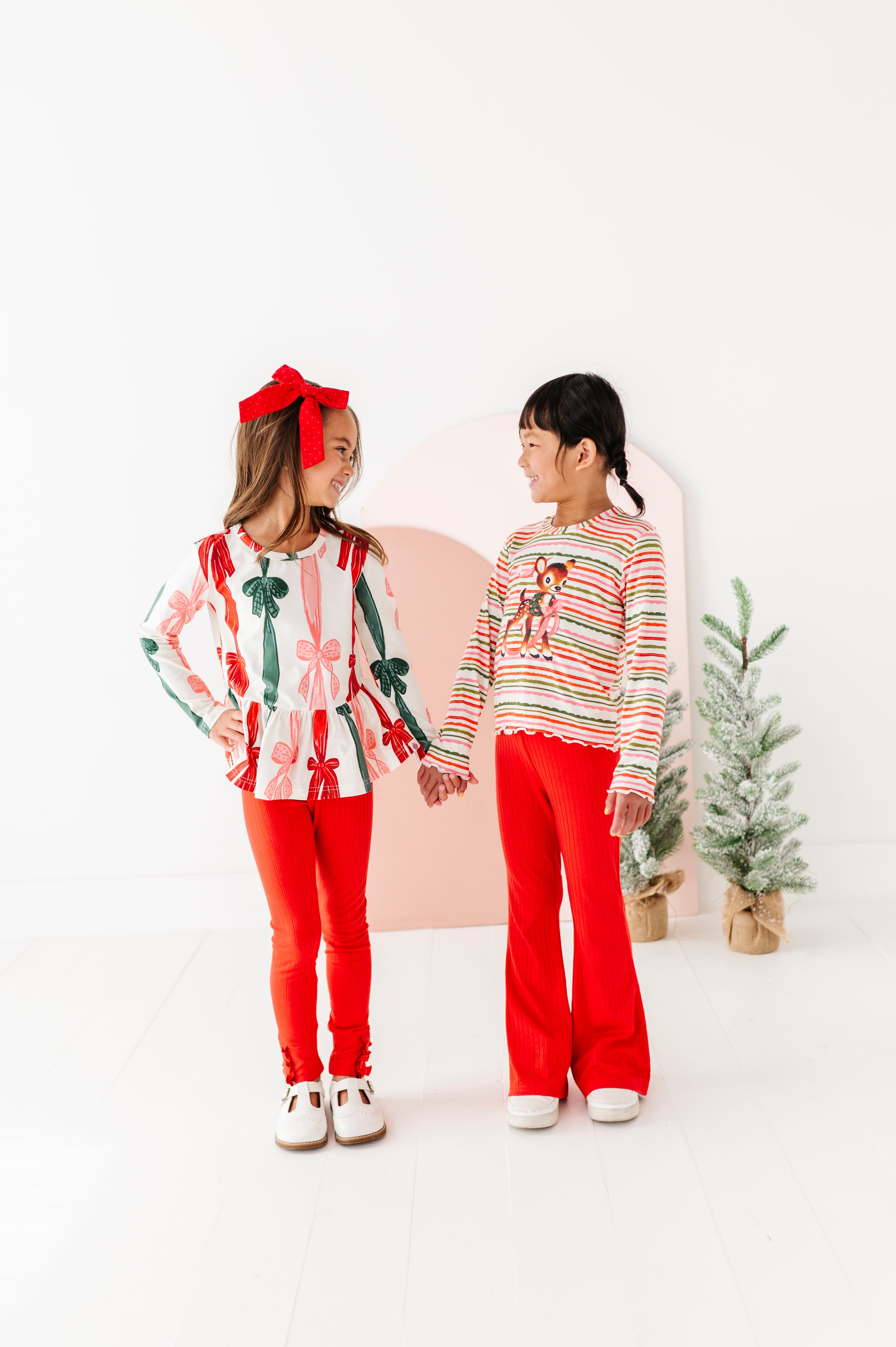 Holly Red Flare Pants | RIBBED FLARES