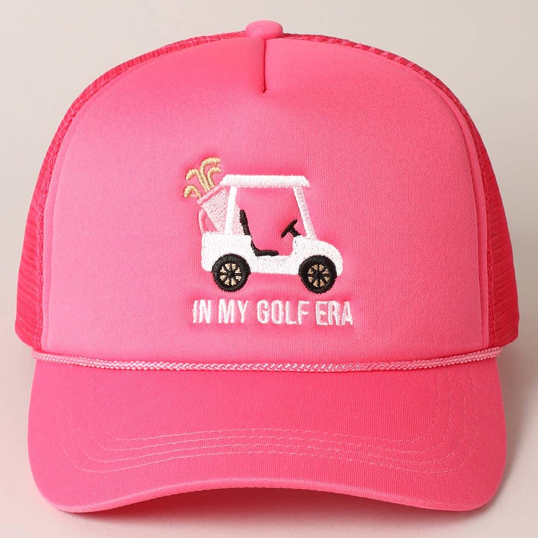 Golf Cart and In My Golf Era Embroidery Trucker Hat