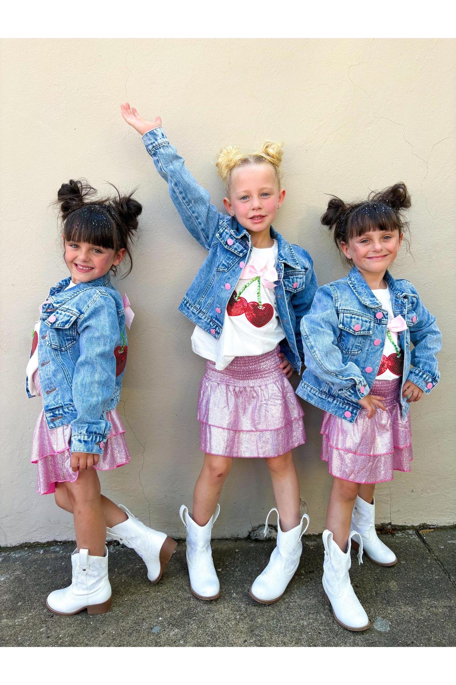 Cherry and Bow Denim Jacket