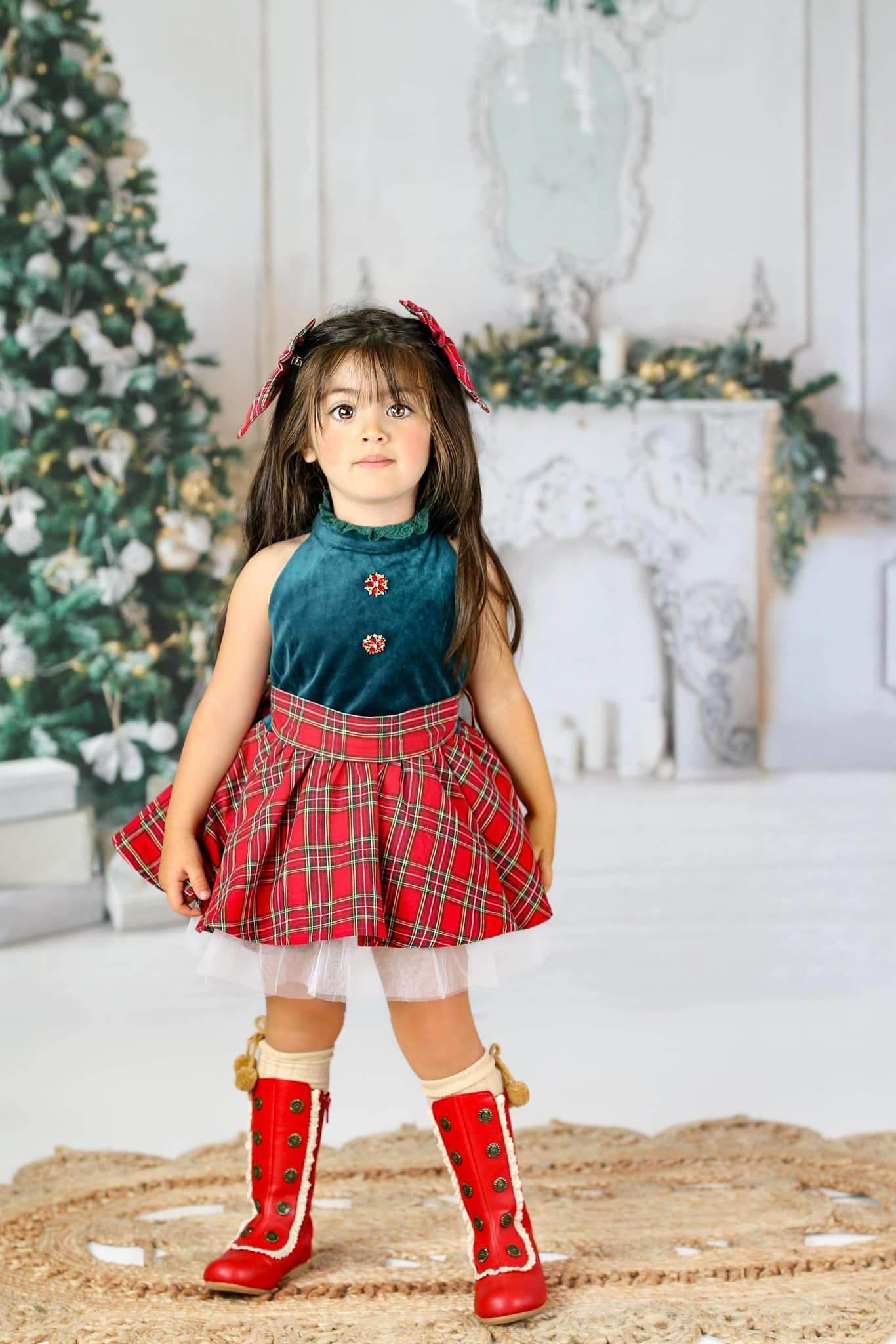 Christmas Plaid Velvet Set Bexa Boutique Christmas Plaid Velvet Set Bexa Boutique