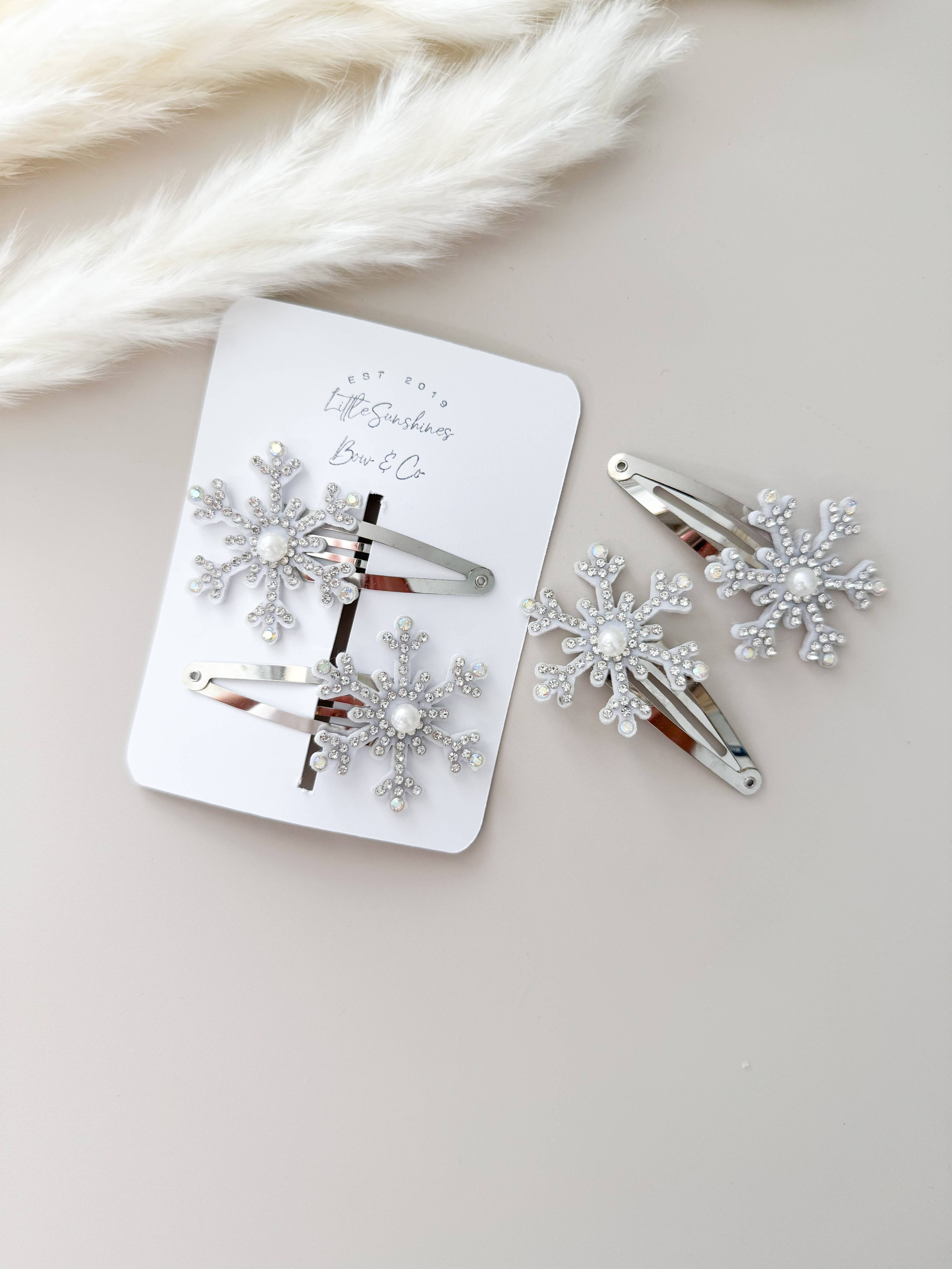 Silver Snowflake Hair Clips & Headbands