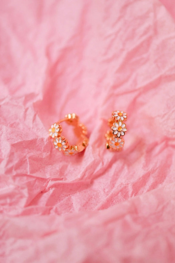 Daisy Hoops (3 Color Options)