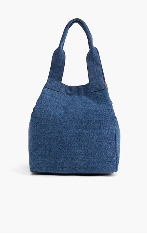 Watch Over Me Evil Eye Denim Tote