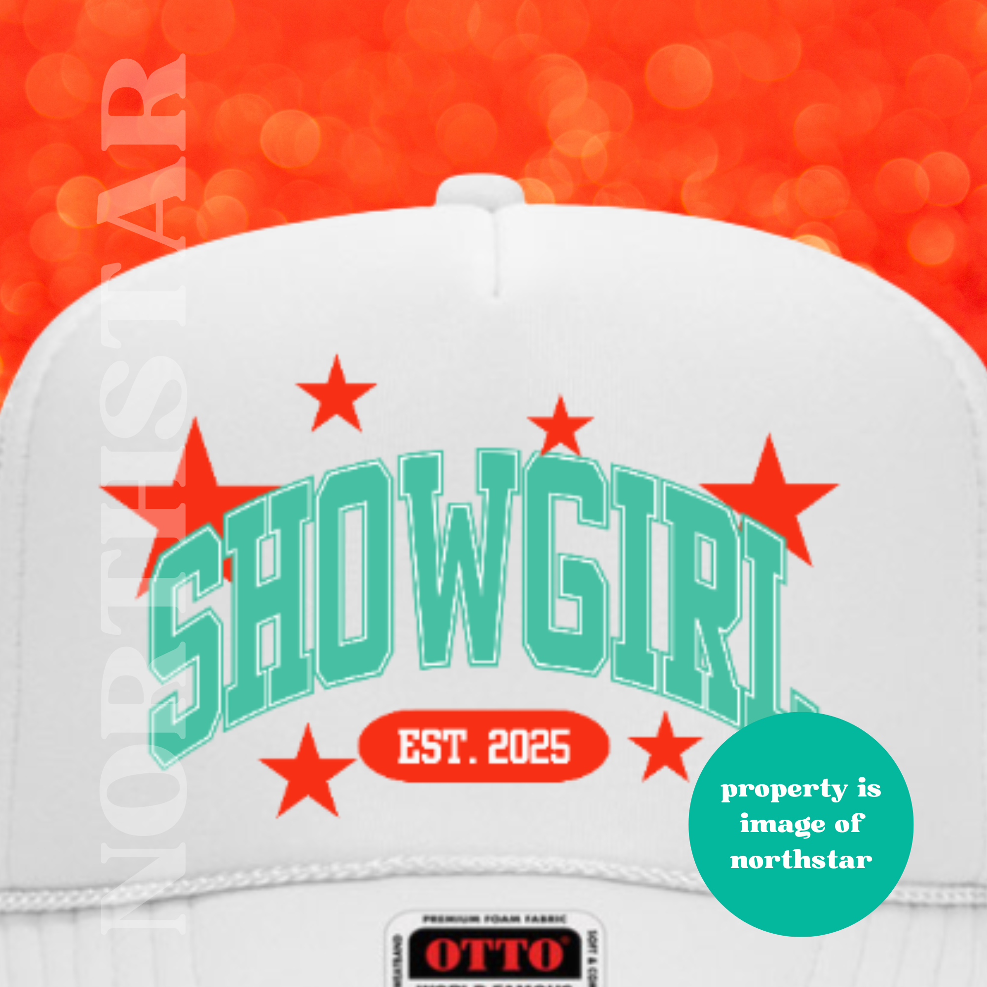 Showgirl Swiftie Trucker Hat - White