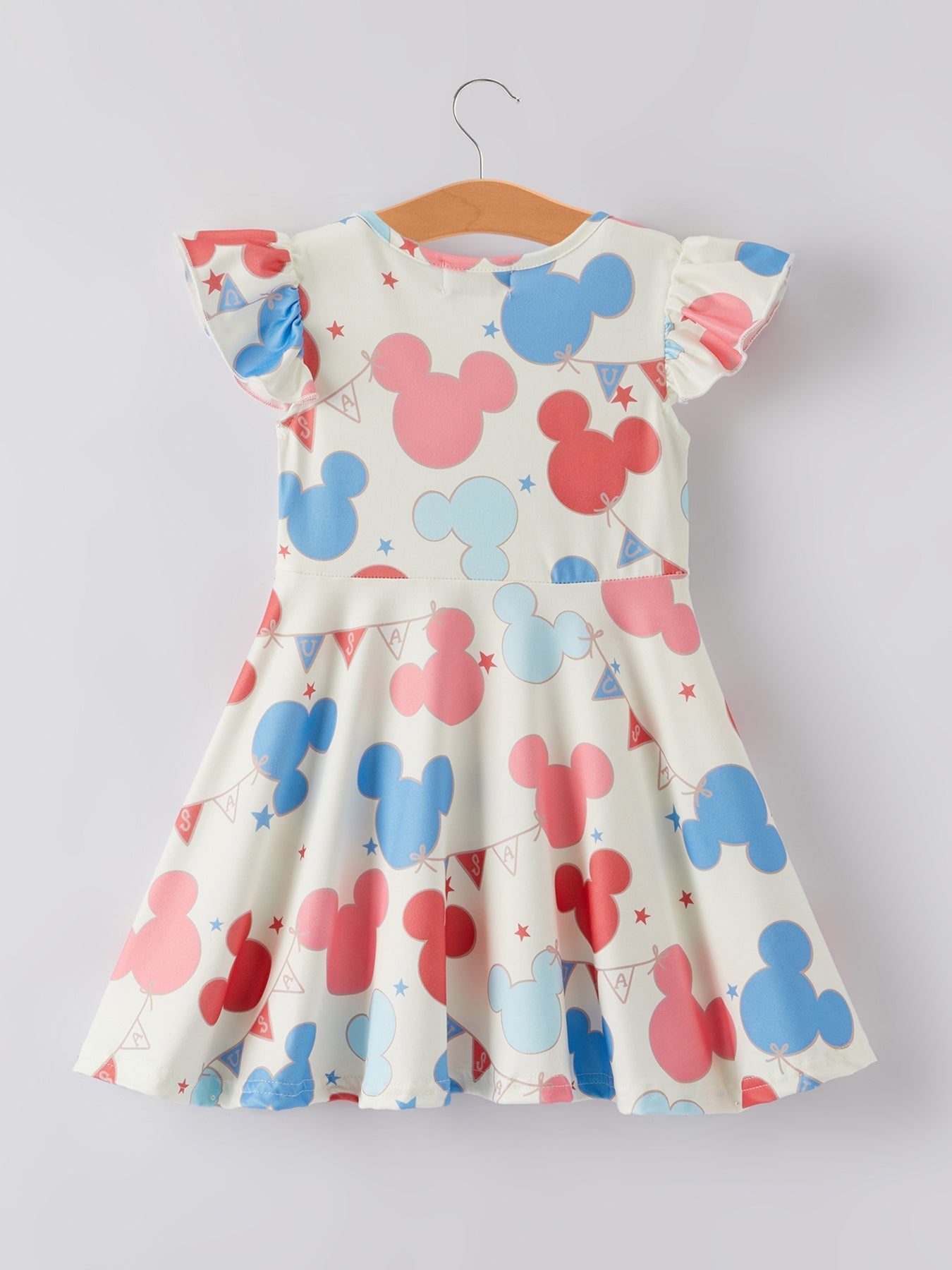 4th of july Cartoon Flag Print Girls Dress - Bexa Boutique