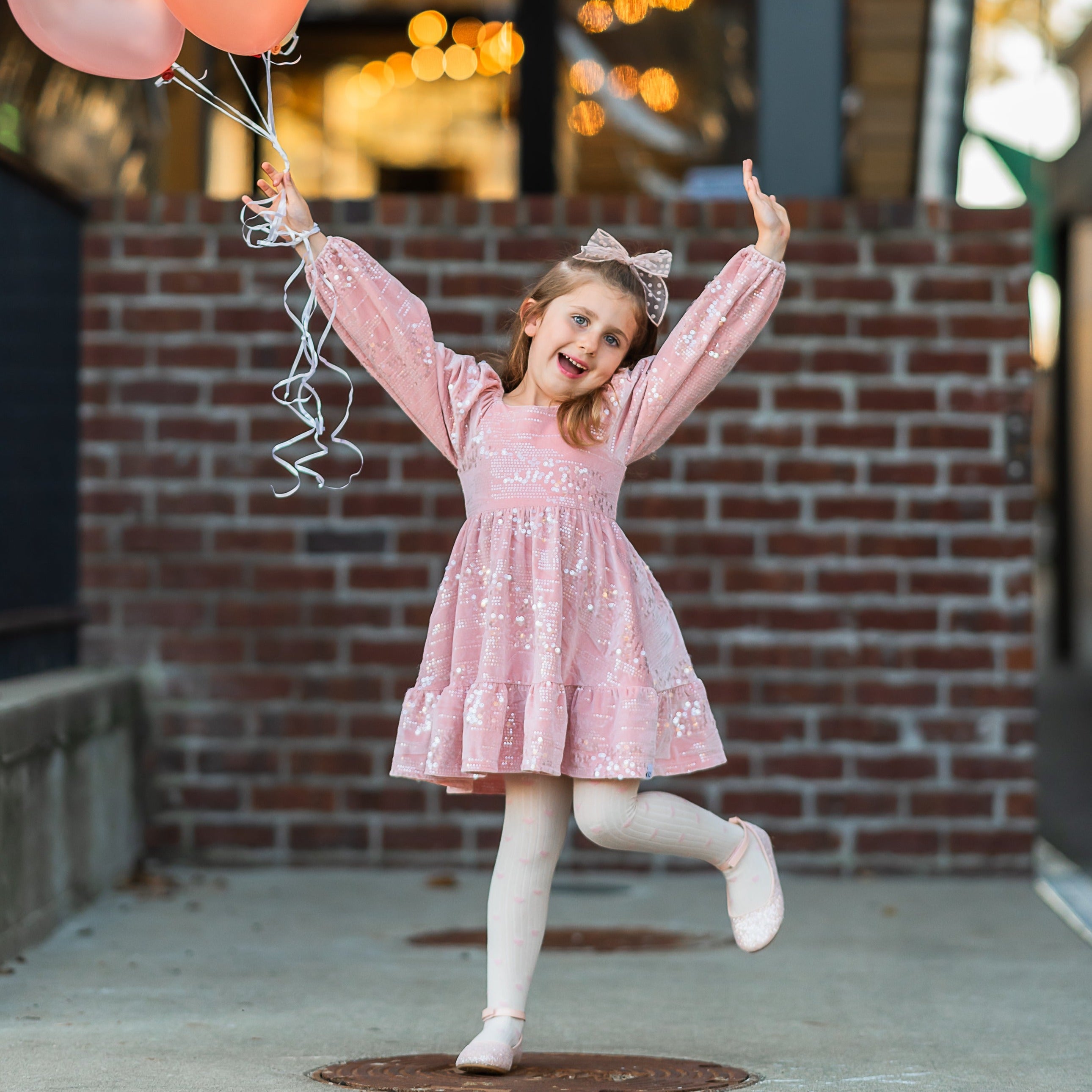 Pink Velvet Celebration Dress | Bexa Boutique