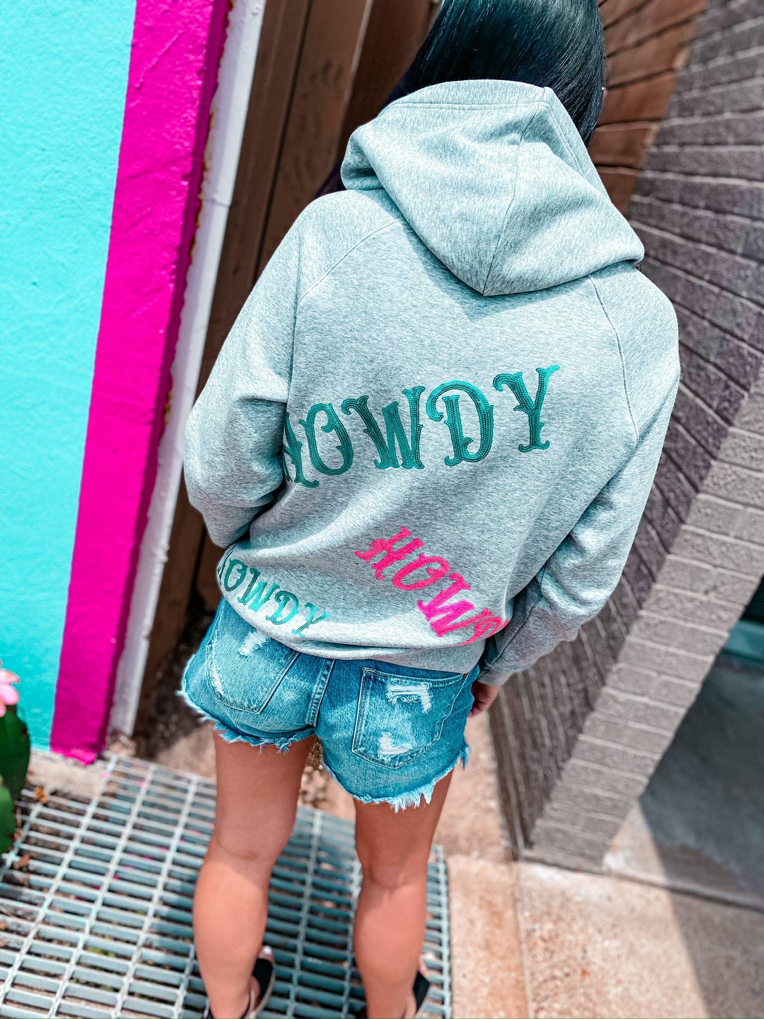 Howdy Howdy Howdy Sequin Embellished Hoodie