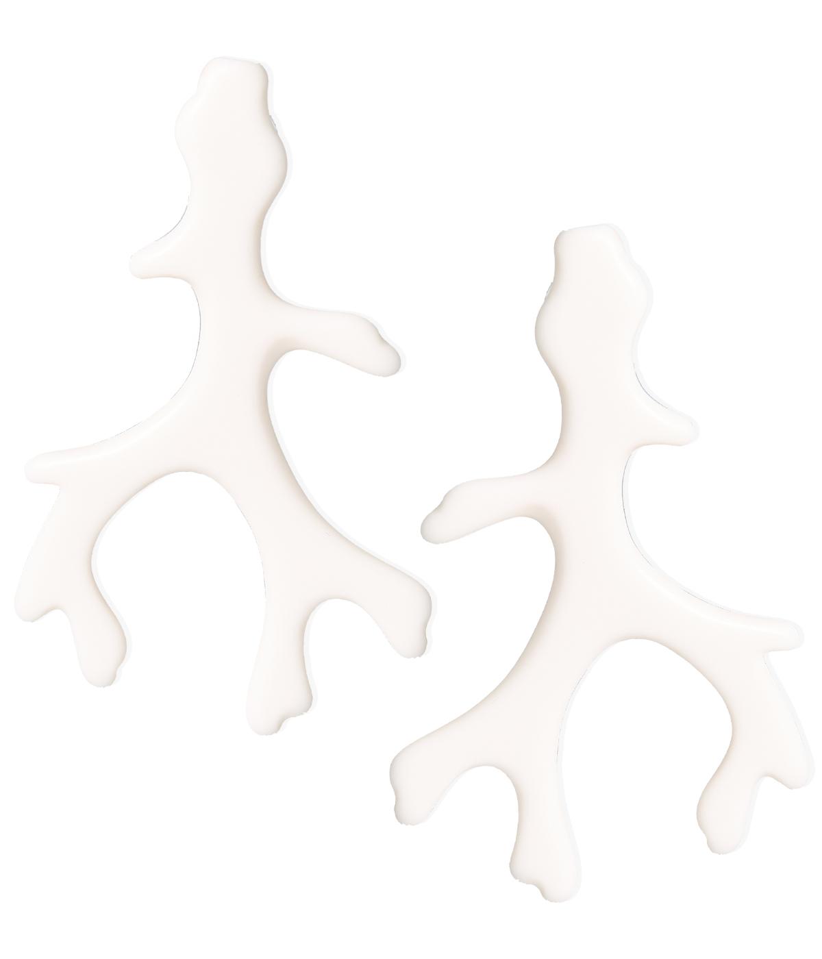 Acrylic Coral Earring - Florida Friends - White - Bexa Boutique