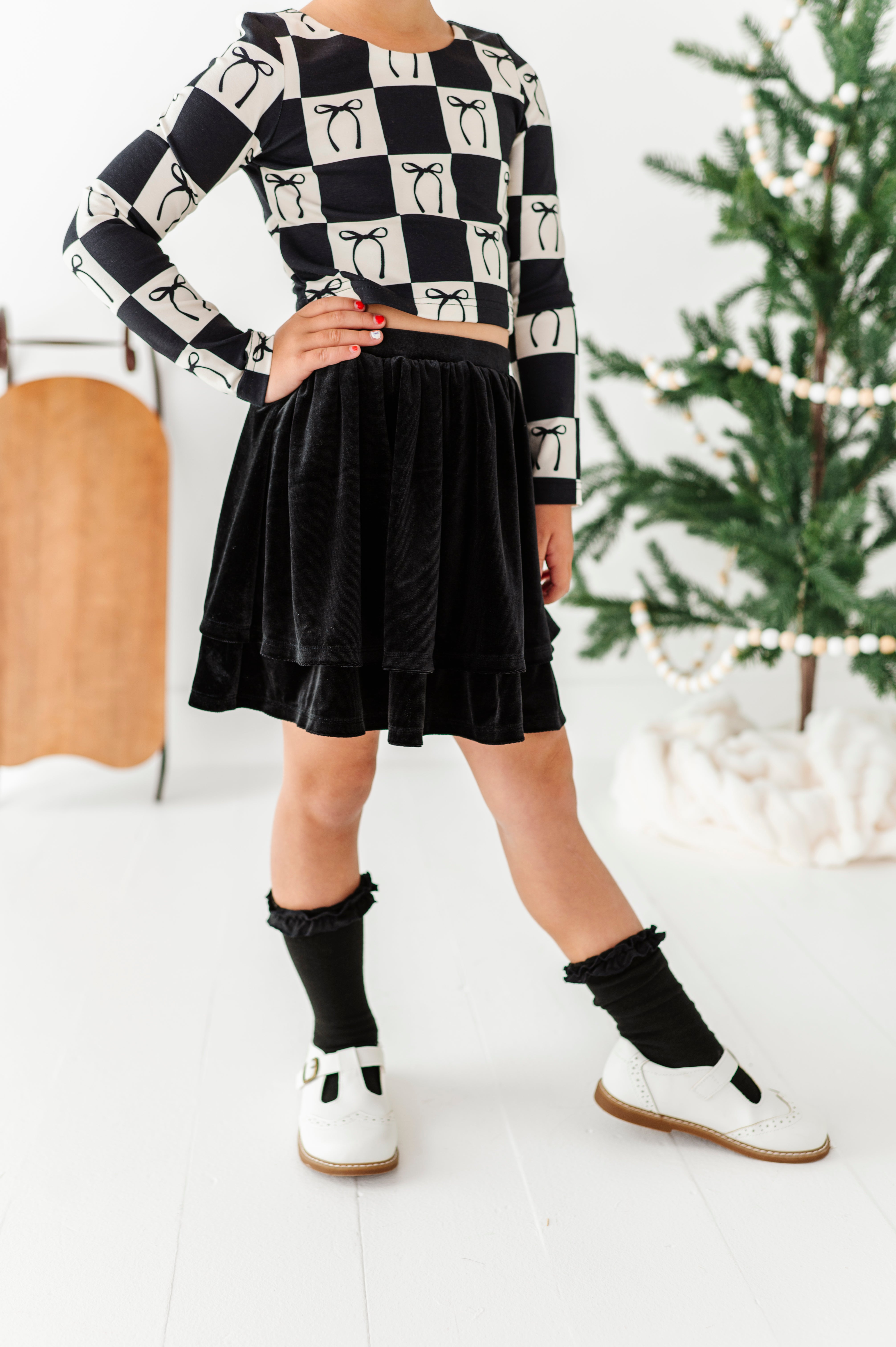 Black Velvet Skort | 2-Tiered SKORT