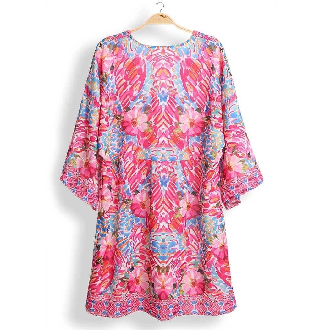 Floral Print Summer Cover-Up Dress