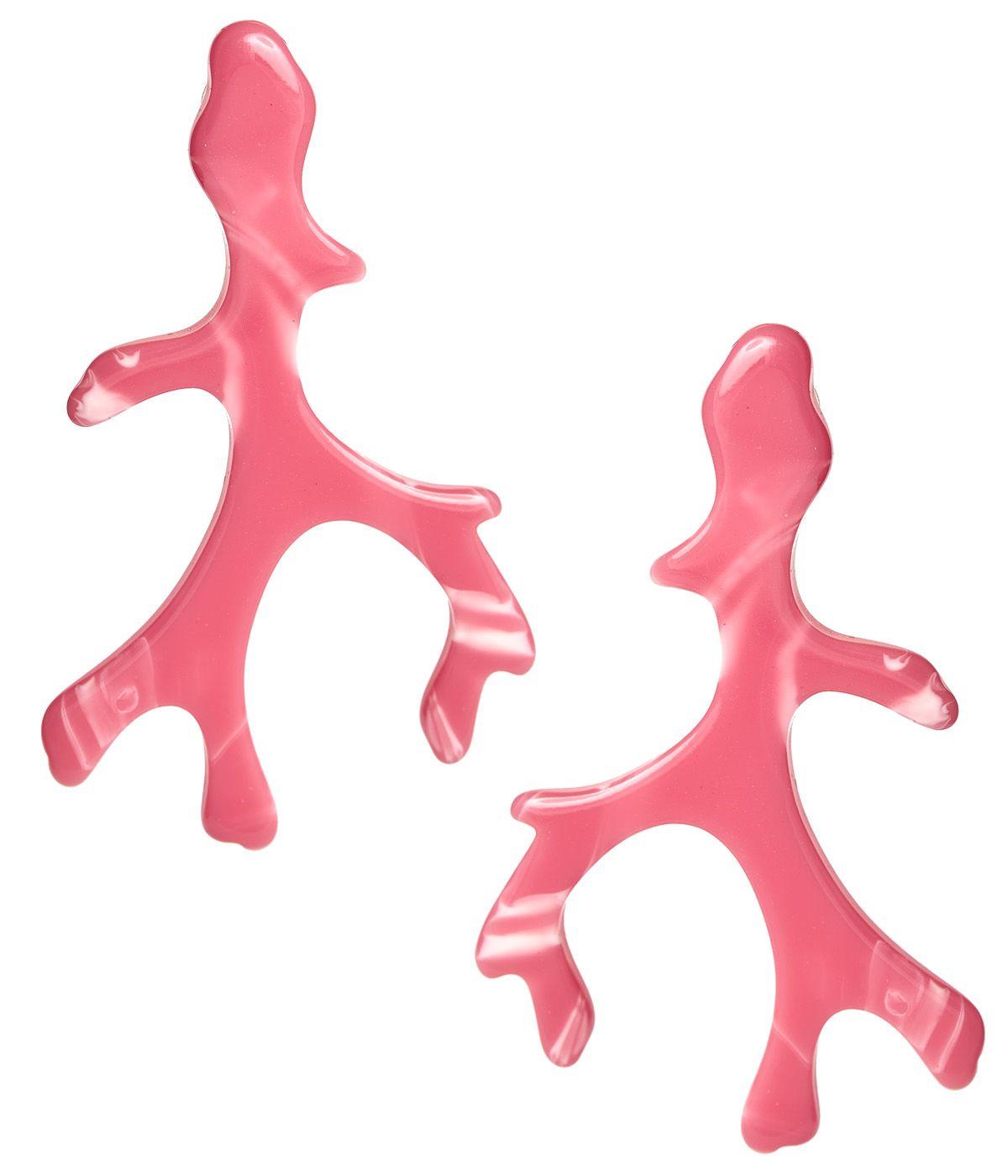 Acrylic Coral Earring - Florida Friends - White - Bexa Boutique