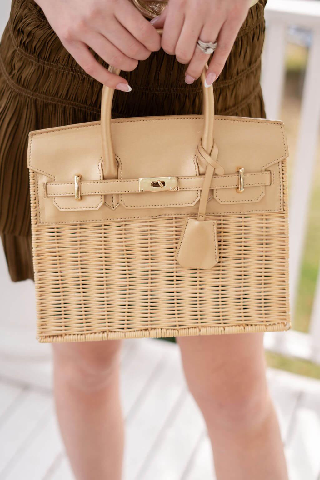 Margo Camel - Wicker Handbag - Camel - Bexa Boutique