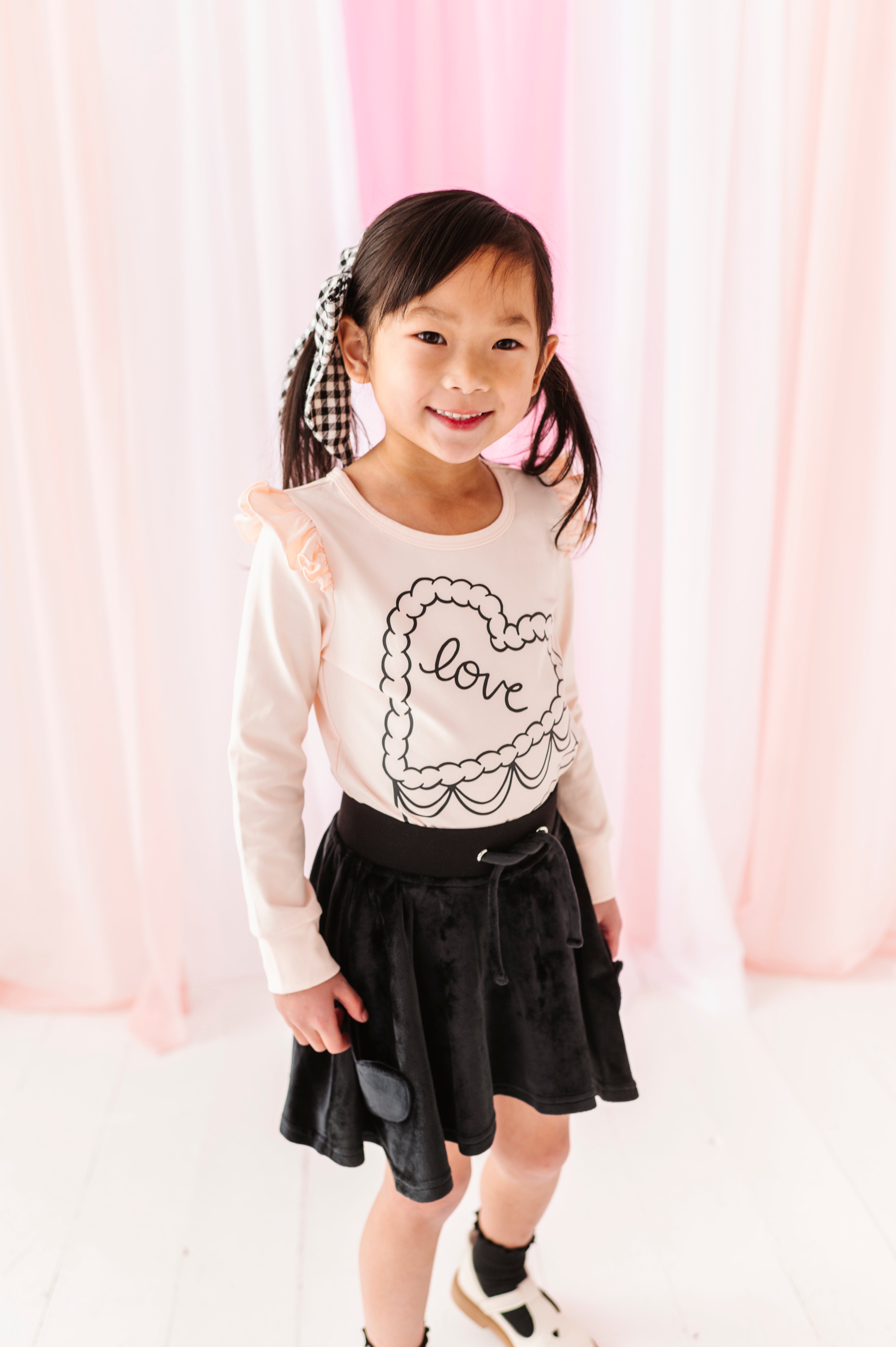 Love Cake | Pink Ruffle Long Sleeve