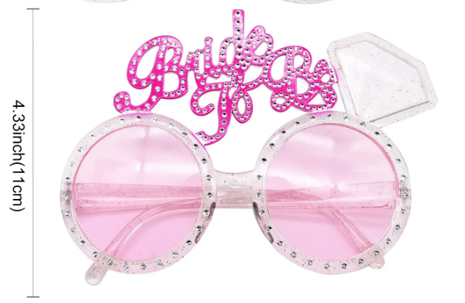 Cowgirl Bride to Be Pink Glasses