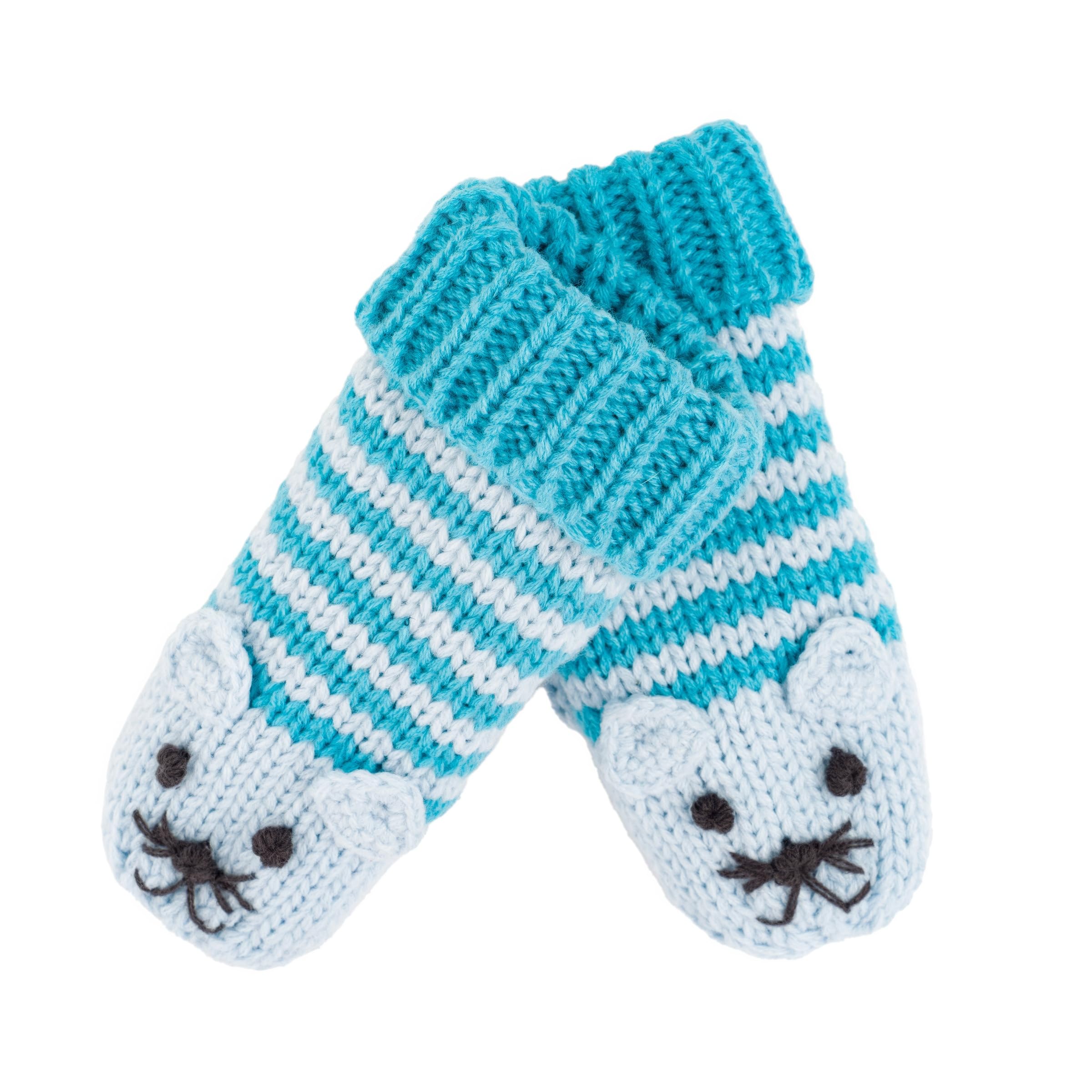 Kids Beanie 2PC Set with Mittens, for Boys and Girls (Age 1-6Y) Unique Novelty Design, Premium Quality